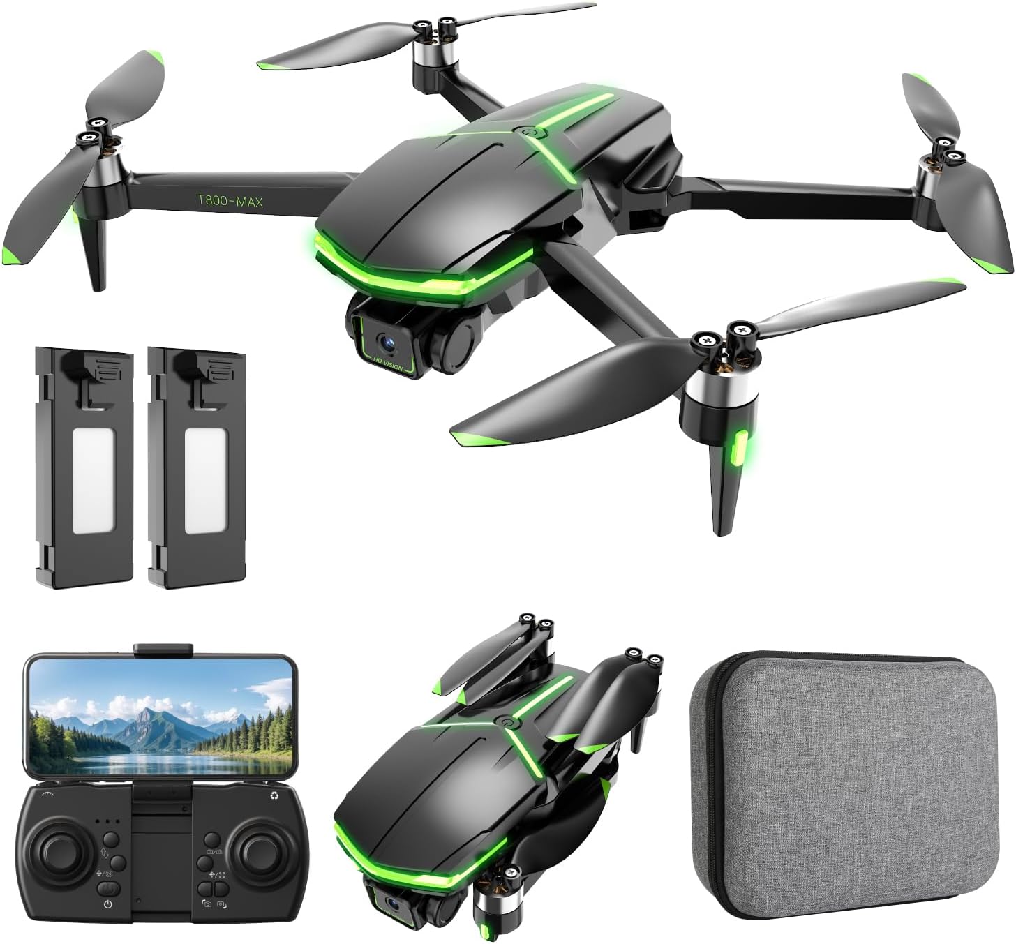 Drone with Camera 4K for Kids and Adults, Brushless Motor RC Quadcopter for Beginner, 45 Mins Flight/One Key Start/Gesture Photography, Toys for Boys and Men Birthday Christmas Gifts (Black)