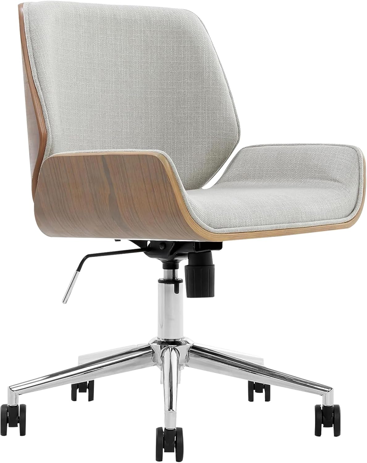 MUZII Small Desk Chair, Mid Century Bentwood Seat Computer