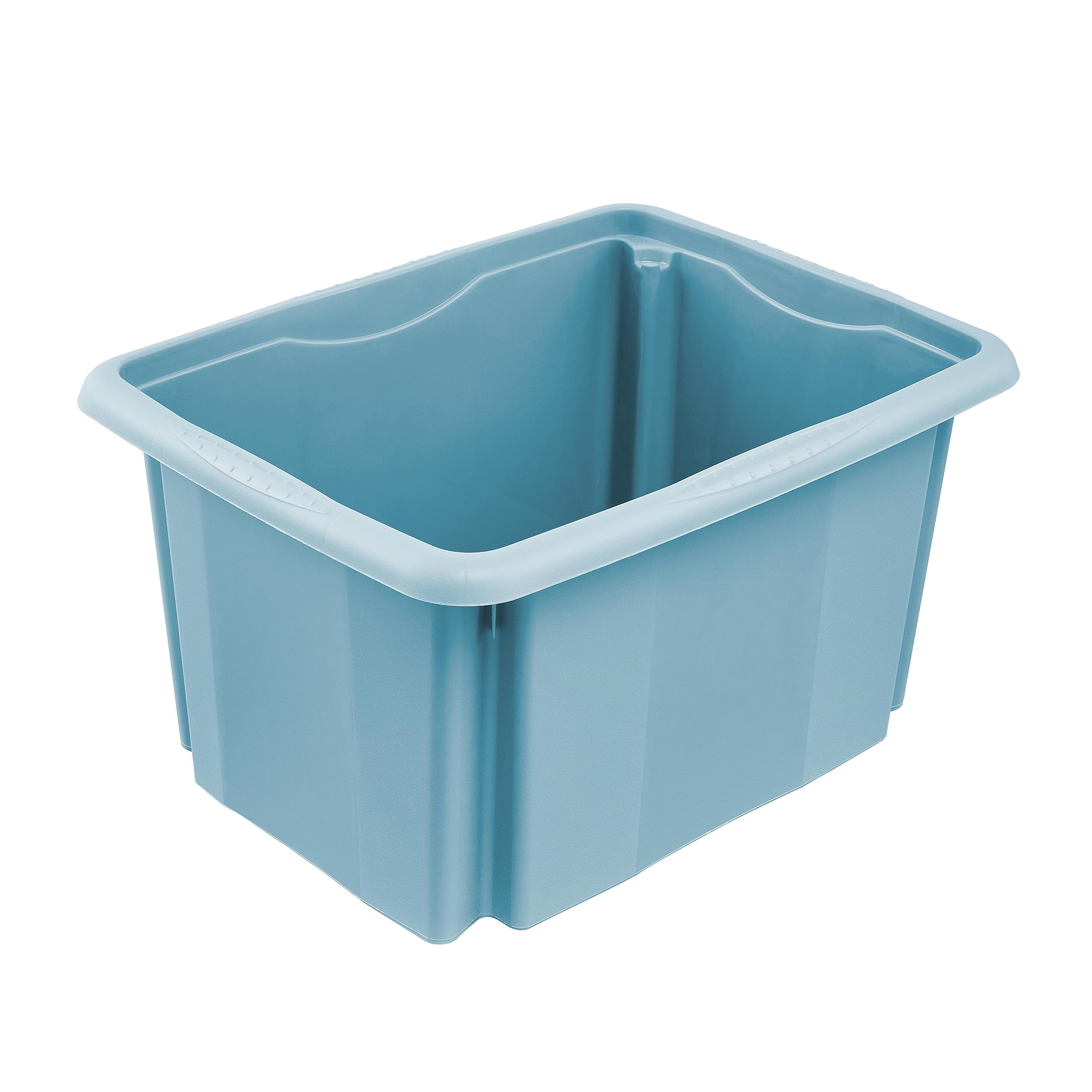 keeeperTurn Around Stacking Box, 38 x 28.5 x 20.5 cm, 15 L, Emil, Nordic Blue