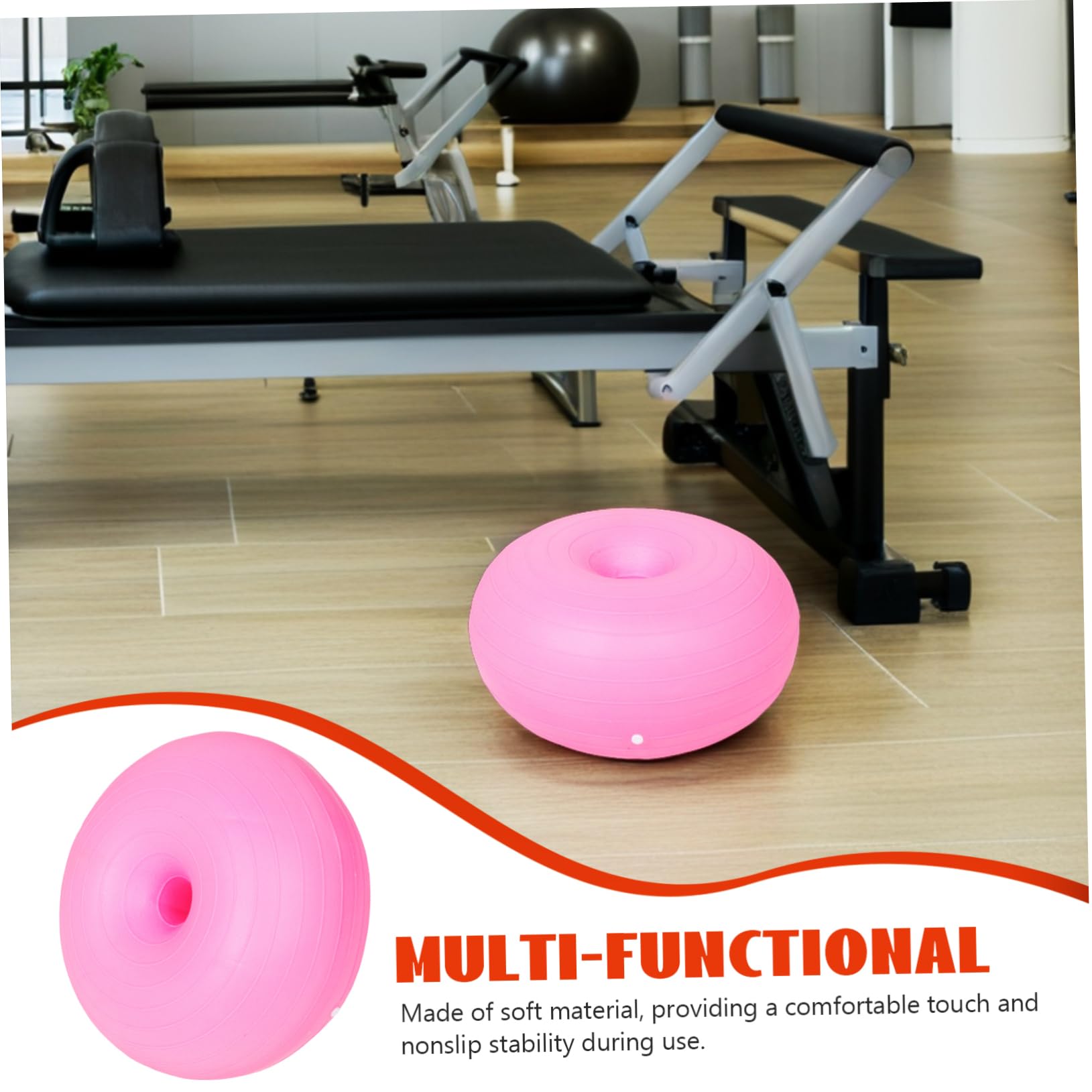 ibasenice Pelota De Pilates Profesional Accesorio De Entrenamiento Multifuncional Pelota De Yoga para Core Portátil y Duradera