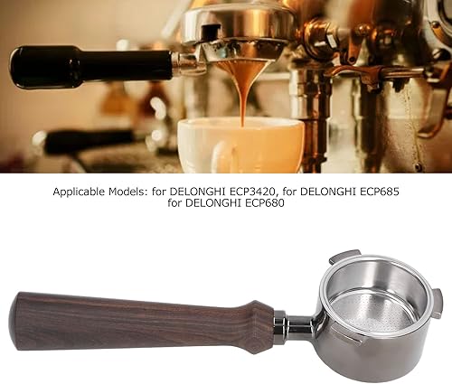 Miniatura 4 de Portafiltro de café extraíble con mango sin fondo, cesta de filtro de café extraíble de 3 orejas, distribuidor de café reutilizable para ECP3420 685