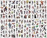 FRESHOER Lot de 12 feuilles d'autocollants 3D Avengers pour enfants, pour scrapbooking, sacs de fête, cadeaux de fête d'anniversaire, cadeaux récompensants