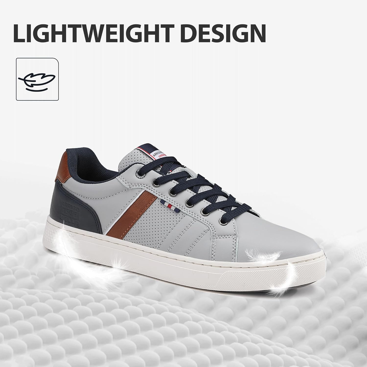 ARRIGO Bello Mens Shoes Dress Casual Sneakers Running Walking Trainers Fashion Non Slip Low Top Breathable Lightweight Size 8-12US - Image 6