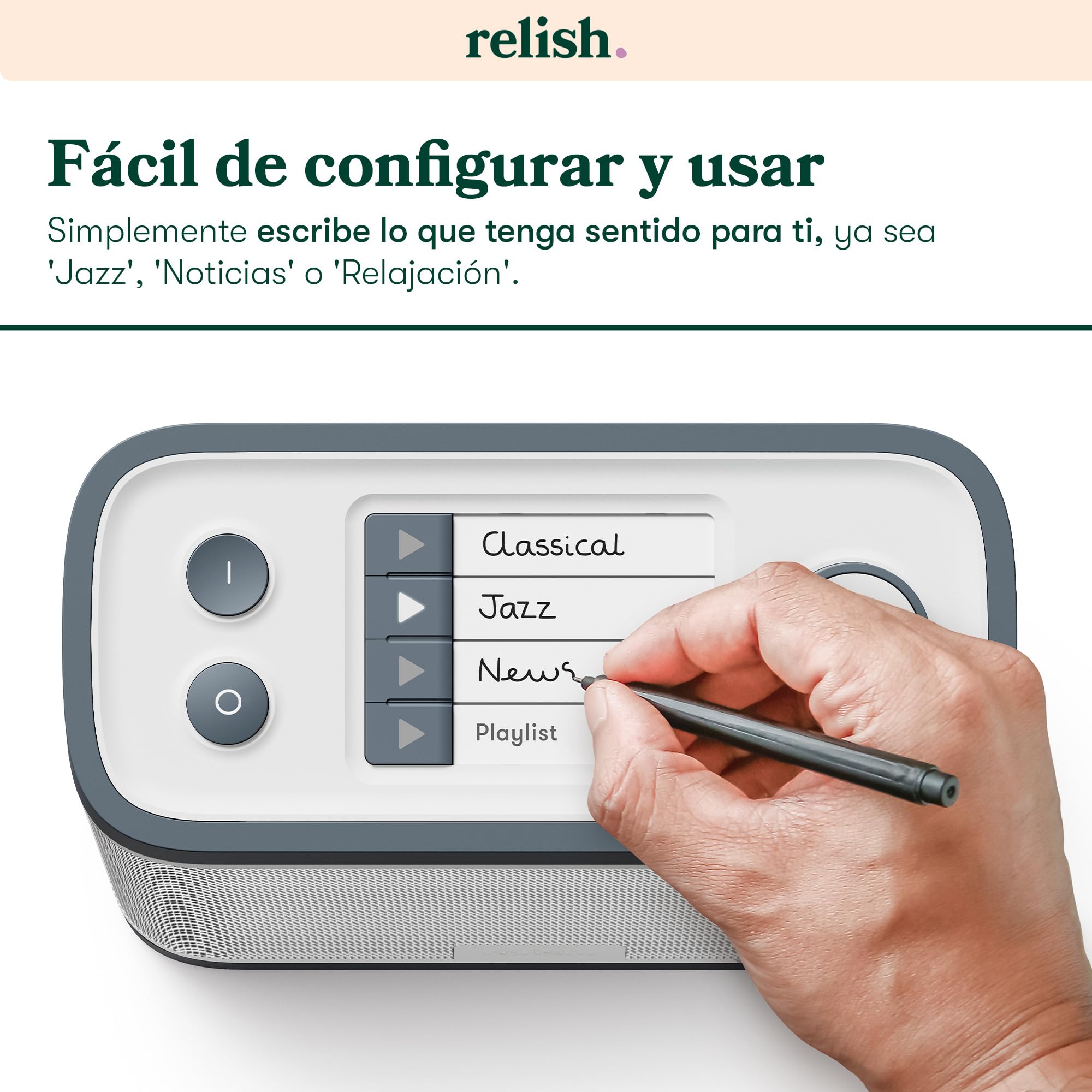 Radio Dab/FM portátil Simple y Reproductor de música para Personas Mayores, Personas con Demencia y Alzheimer o con discapacidad Visual - Botones Grandes, diseño Simple, fácil de Usar