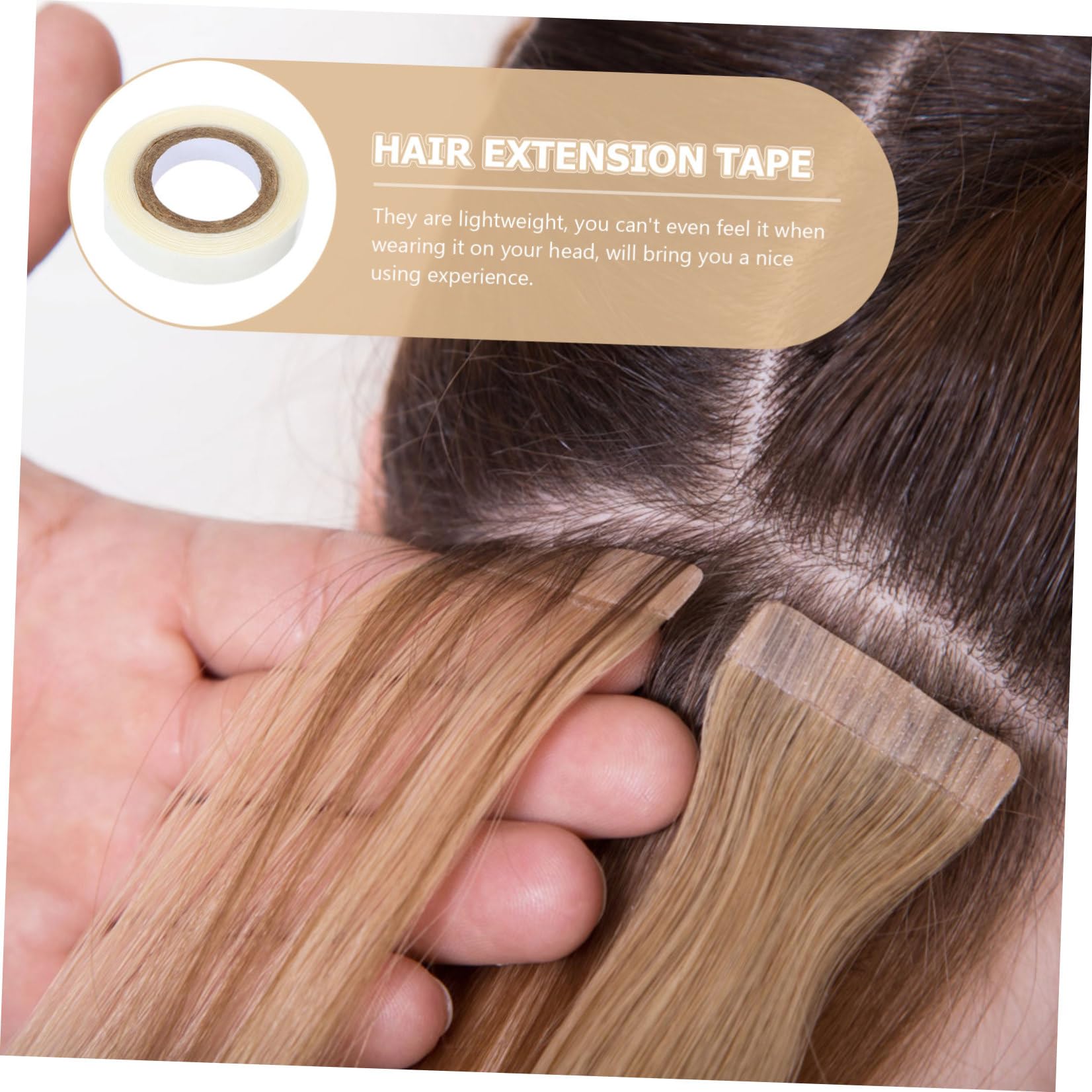 Healeved 5rollos Cinta Adhesiva Doble Cara Para Pelucas y Extensiones De Cabello Yards Fina y Ligera Fija Seguridad y Discreción Para Diversos Estilos De Peinados