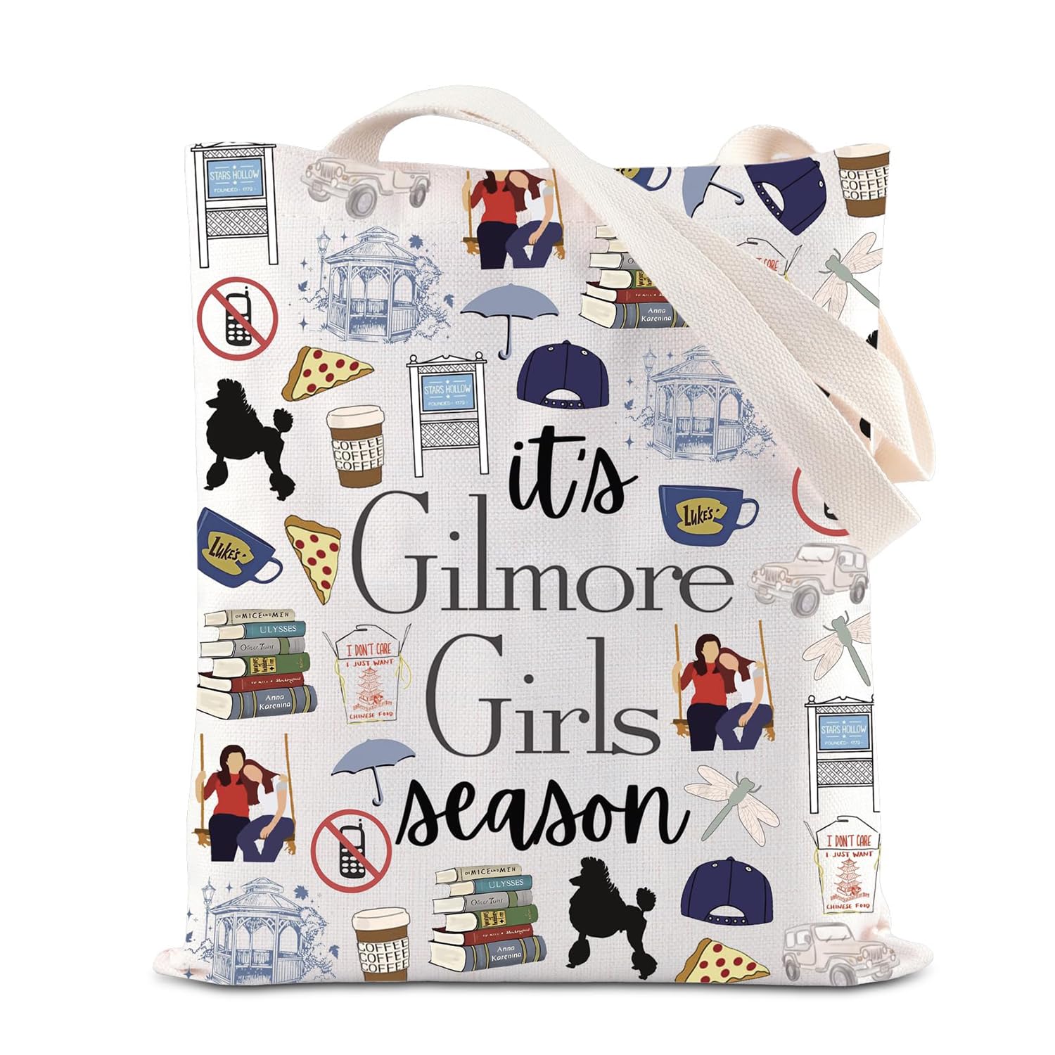 Joalpysm TV Show Merchandise ToteBag, Inspired Rory LoversGift Shoulder Bag for Fans, Movie Fandom Present 40 x 35 cm