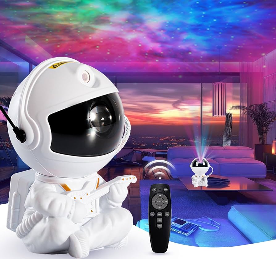 Amazon.com: Proyector de galaxia de astronauta, proyector de estrellas, luz  de galaxia, luz nocturna de astronauta para niños, lámpara LED de techo de  nebulosa con control remoto, regalo ideal para Navidad, :