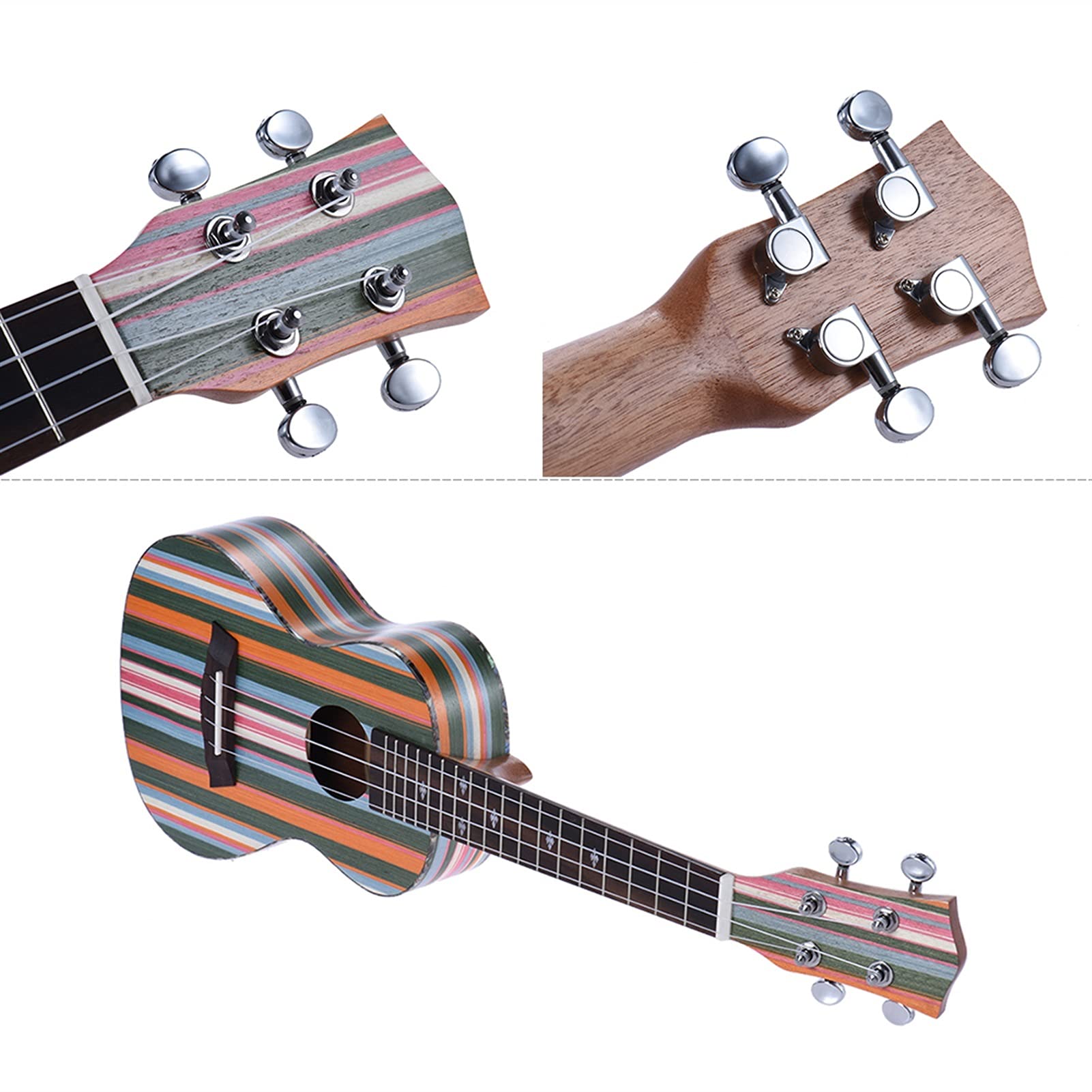 Ukulele koncertowe Początkujący Ukulele 24" Ukulele Acoustic Sopran 18 Frets 4 Struny Guitar Neck Fingerboard