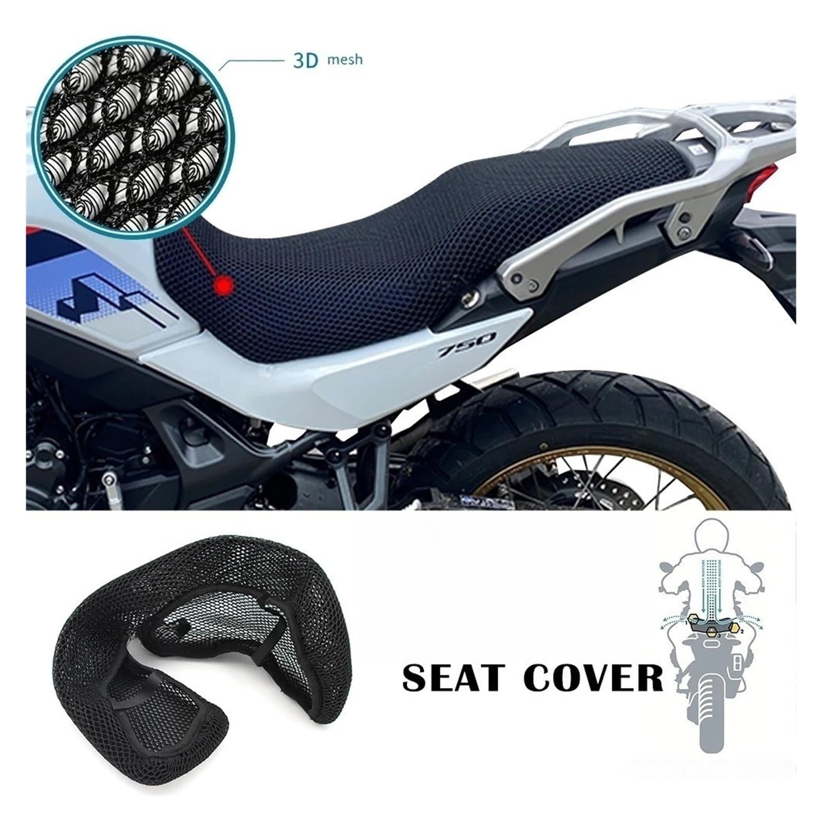 Motocicletta‌ copri Sella Coprisella Accessori Coprisedile Per Moto Per Transalp XL750 2023 XL 750 Proteggi Cuscino Coperture Protettive Per