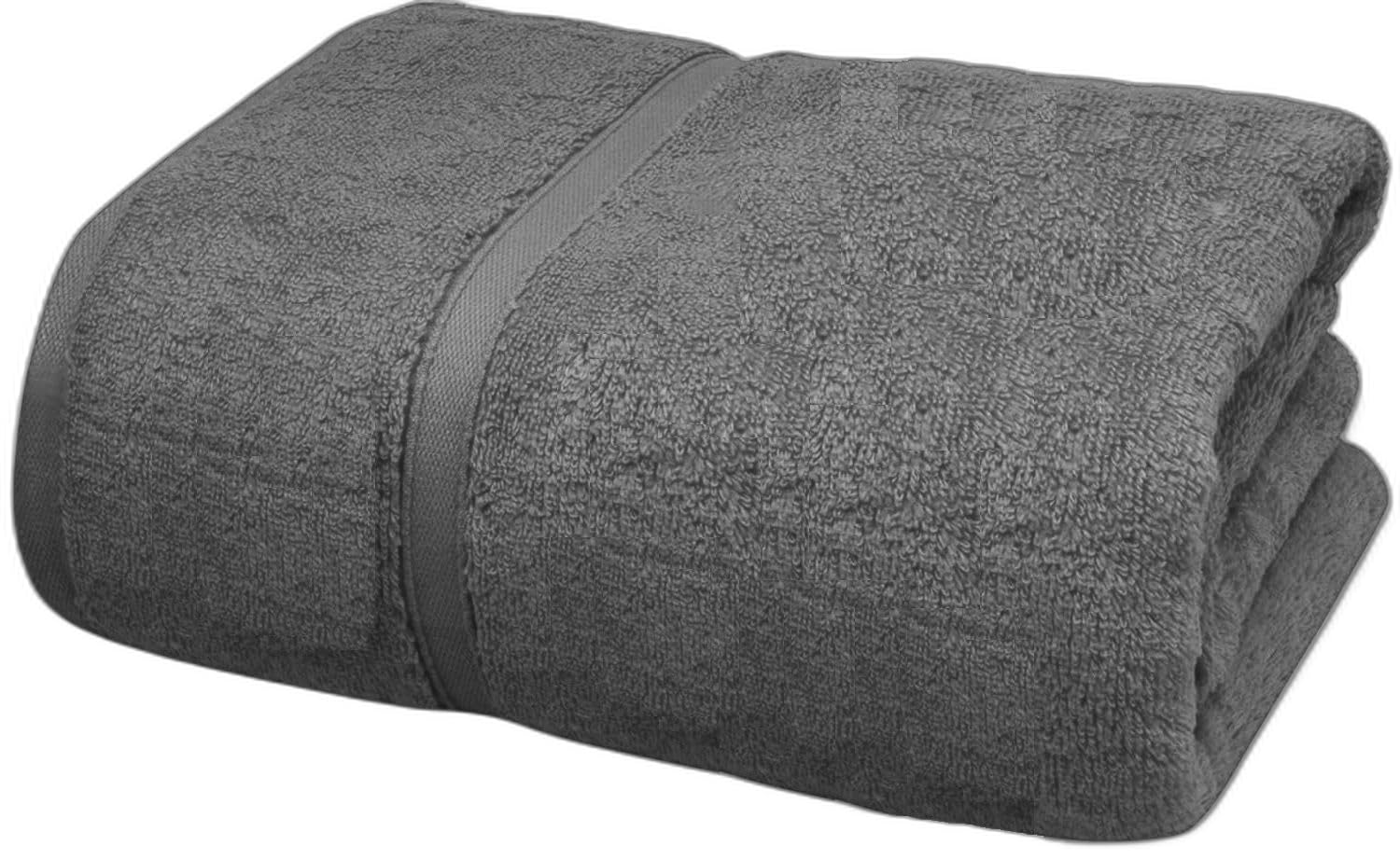 WovenWonder Large Bath Towel 100% Egyptian Cotton (70 x 120 CM – 800GSM) Highly Absorbent Extra Soft & Quick Dry Towels for Gym, Spa, Hotel & Everyday Use (Charcoal Grey, Bath Towel)