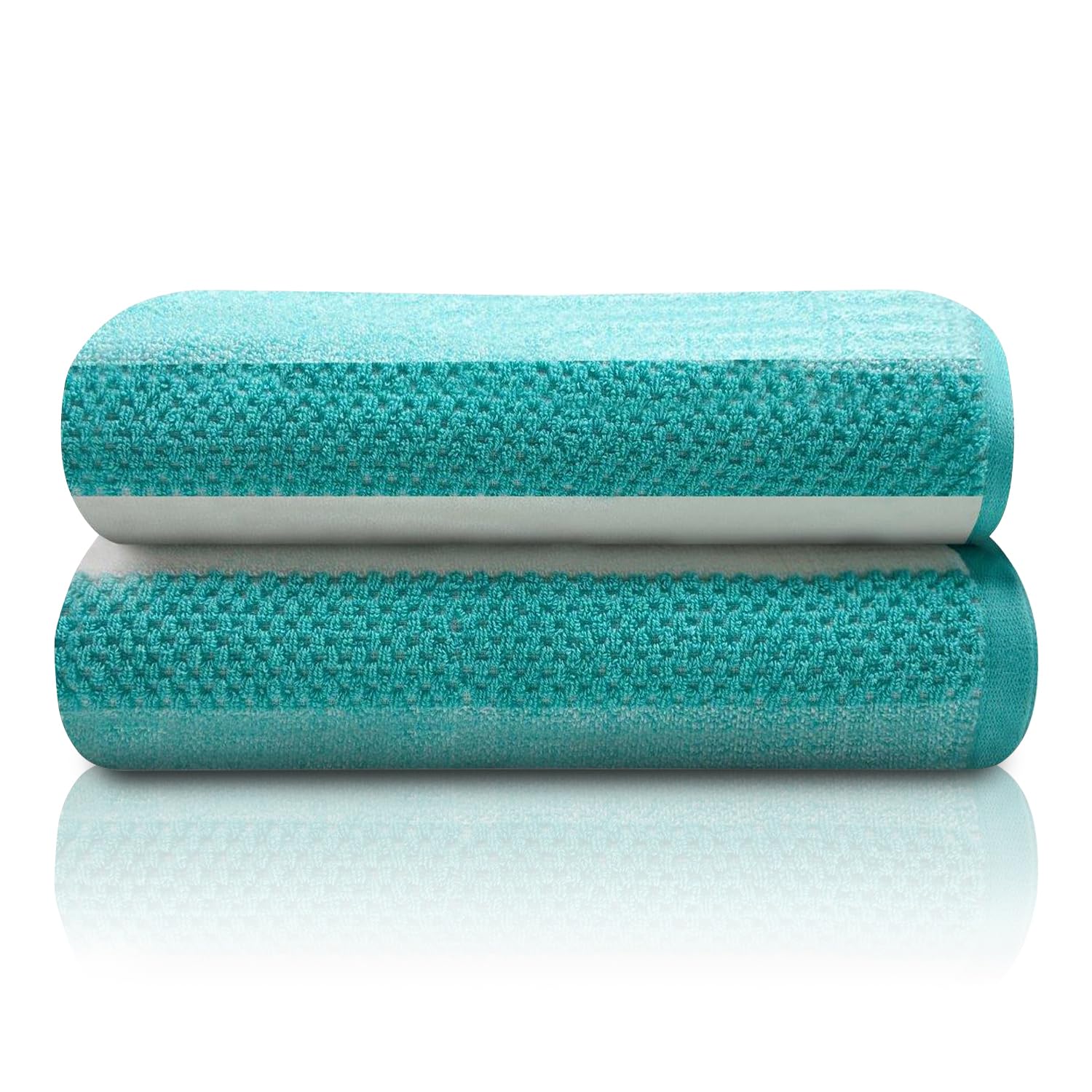 Gc Gaveno Cavailia Aqua Stripe Bath Sheets 2Pk | (90X140 Cm) Extra Large Bath Sheets | Fast Drying & Water Absorbent Bath Sheet | Hotel Quality Cotton Towels Sets For Bathroom,
