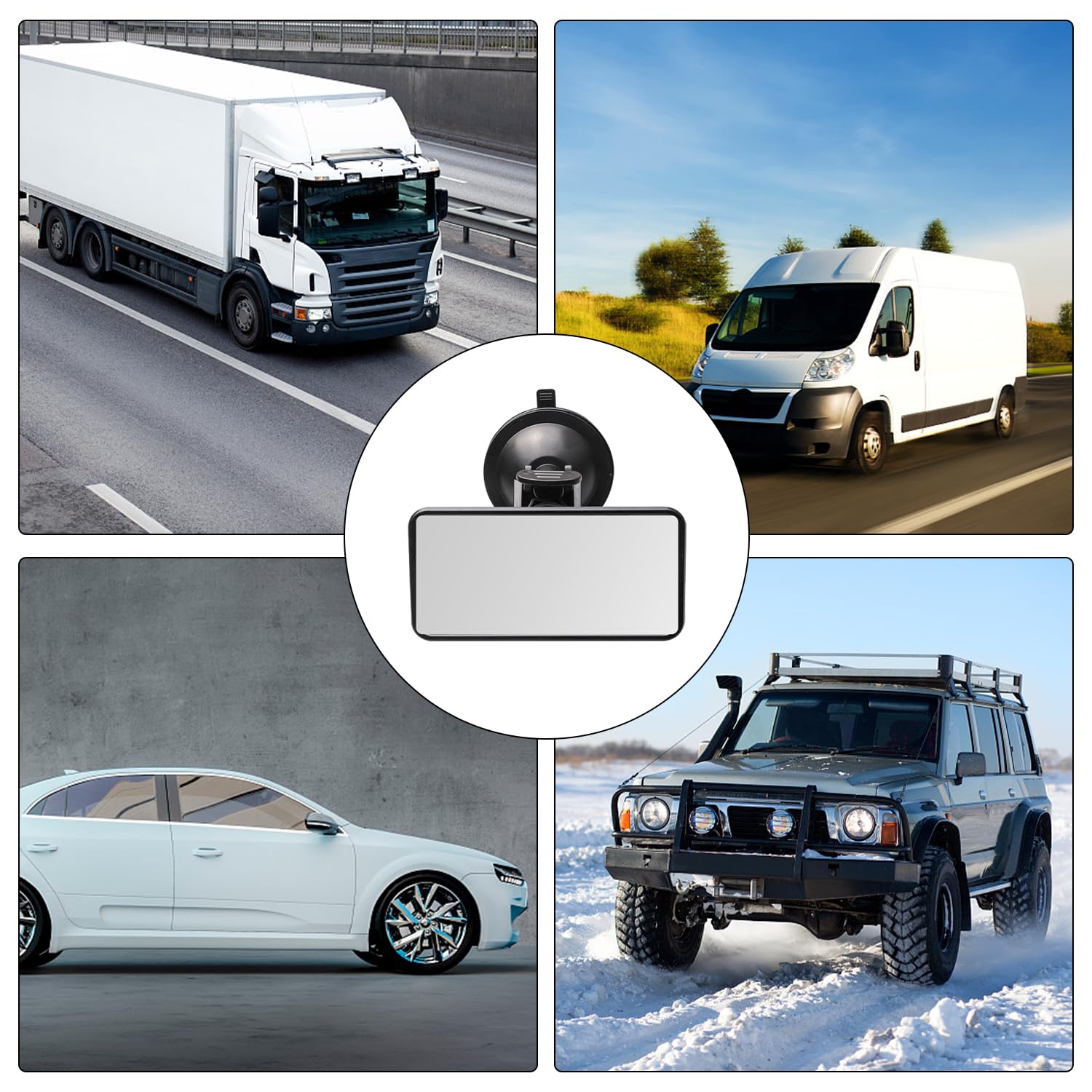 Specchietto Retrovisore Per Istruttore Guida - 12x6cm Con Ventose - Foto 14