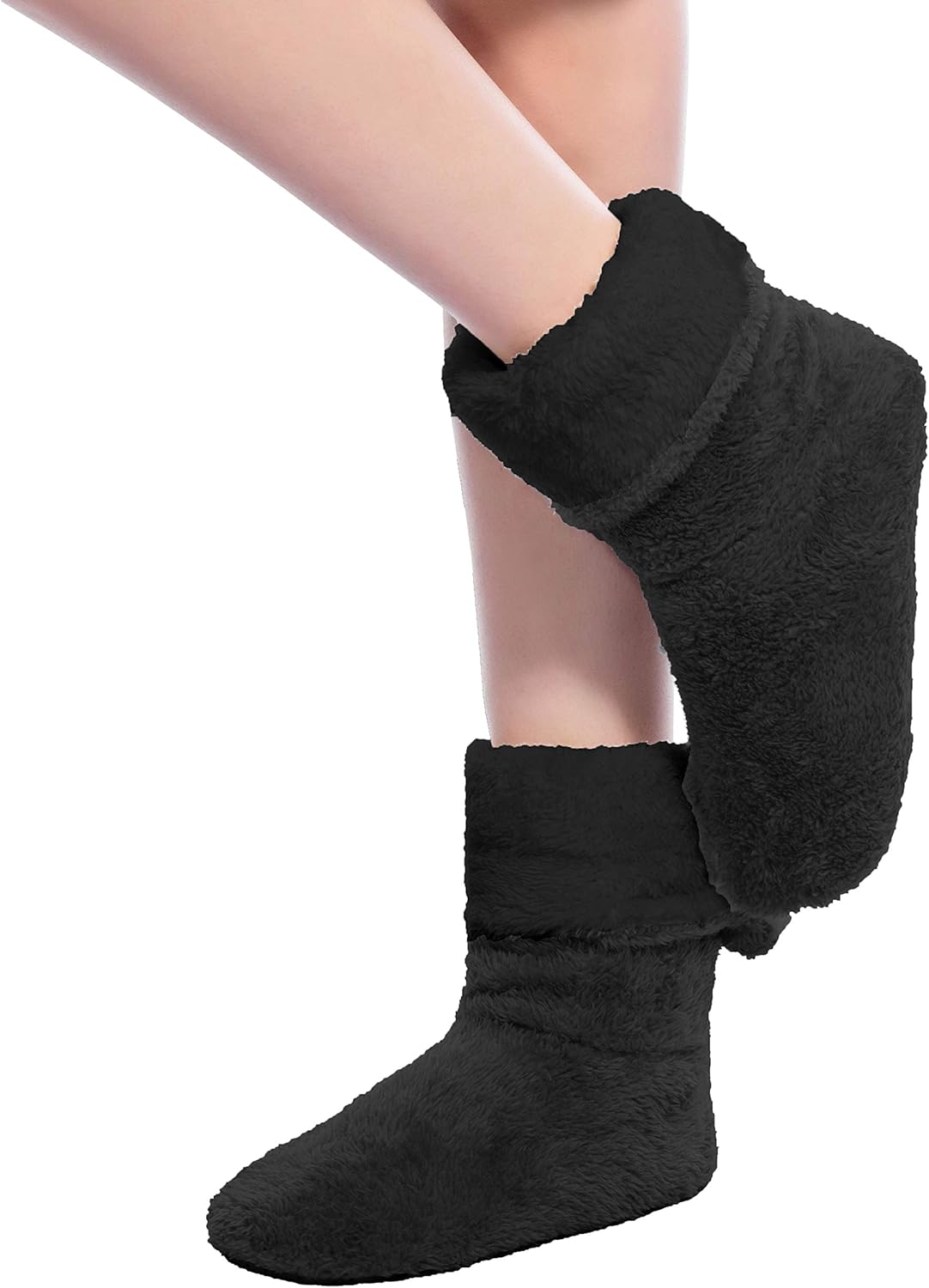 FRALOSHA Women's Slipper Sock Coral Velvet Indoor Spring-Autumn Super Soft Warm Cozy Fuzzy Lined Booties Slippers - Image 3