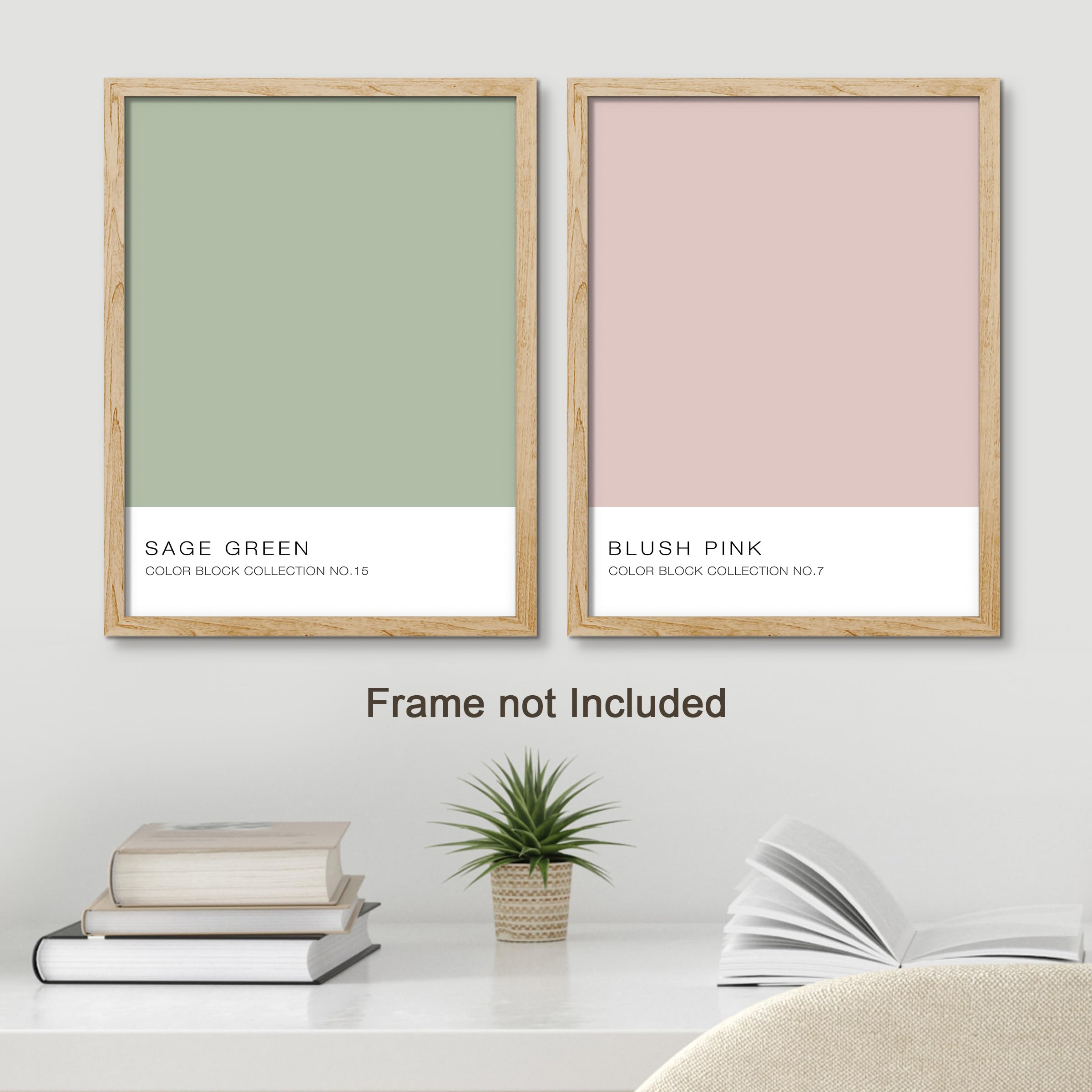 Amazon.com: SIGNWIN Adhesive Canvas Poster Set Sage Green & Blush
