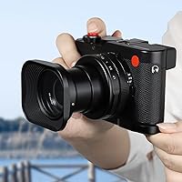 Vista 4 de Haoge Parasol de lente de metal cuadrado de 1.693 in para Leica D-Lux 8 accesorios de cámara parasol de lente atornillado