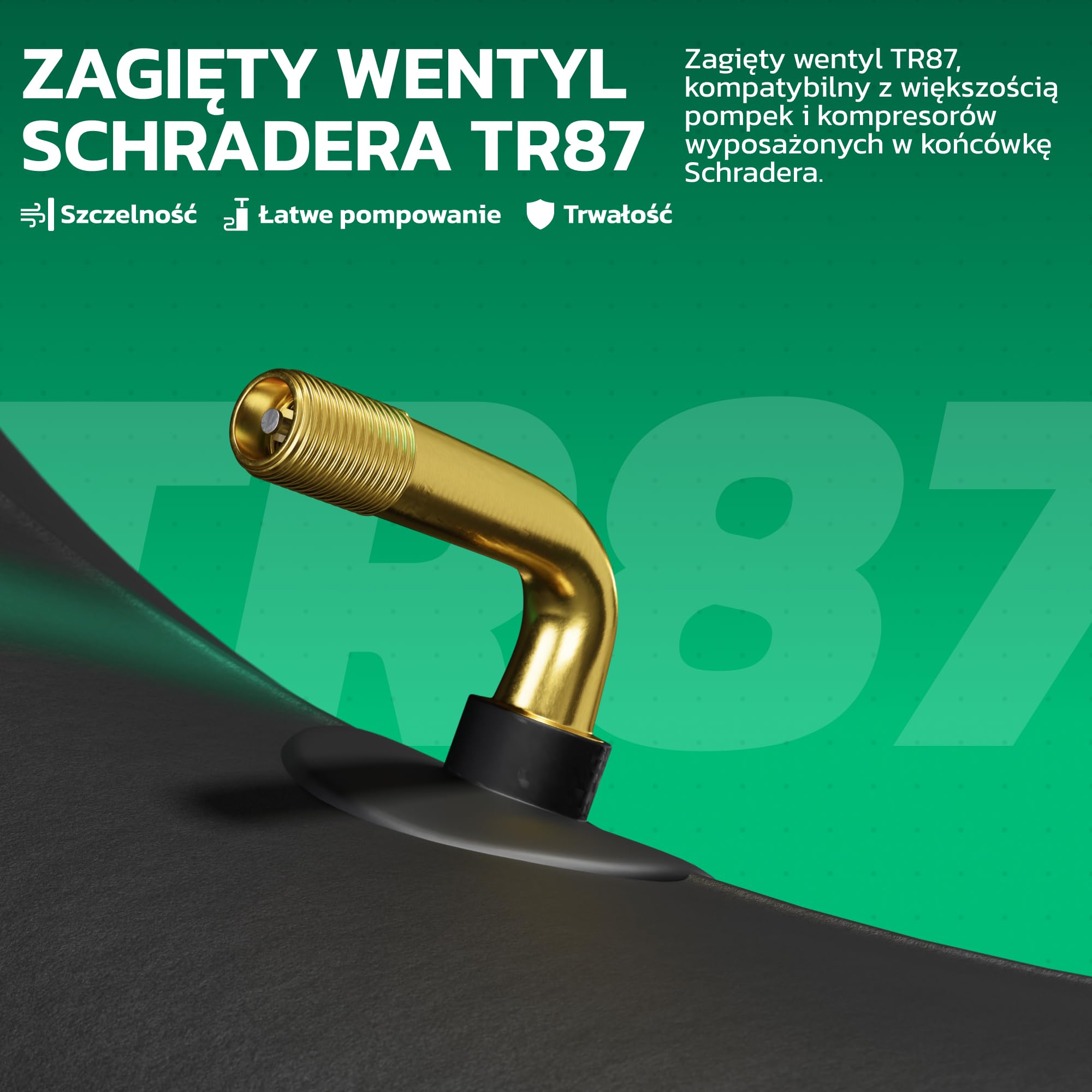MoovMoov Dętka 16 cali do opon 16x6.50-8 i 16x7.50-8 – do kosiarki samojezdnej, traktorka ogrodowego, przyczepki ogrodowej, wózka golfowego – zawór kątowy – zestaw 2 szt.