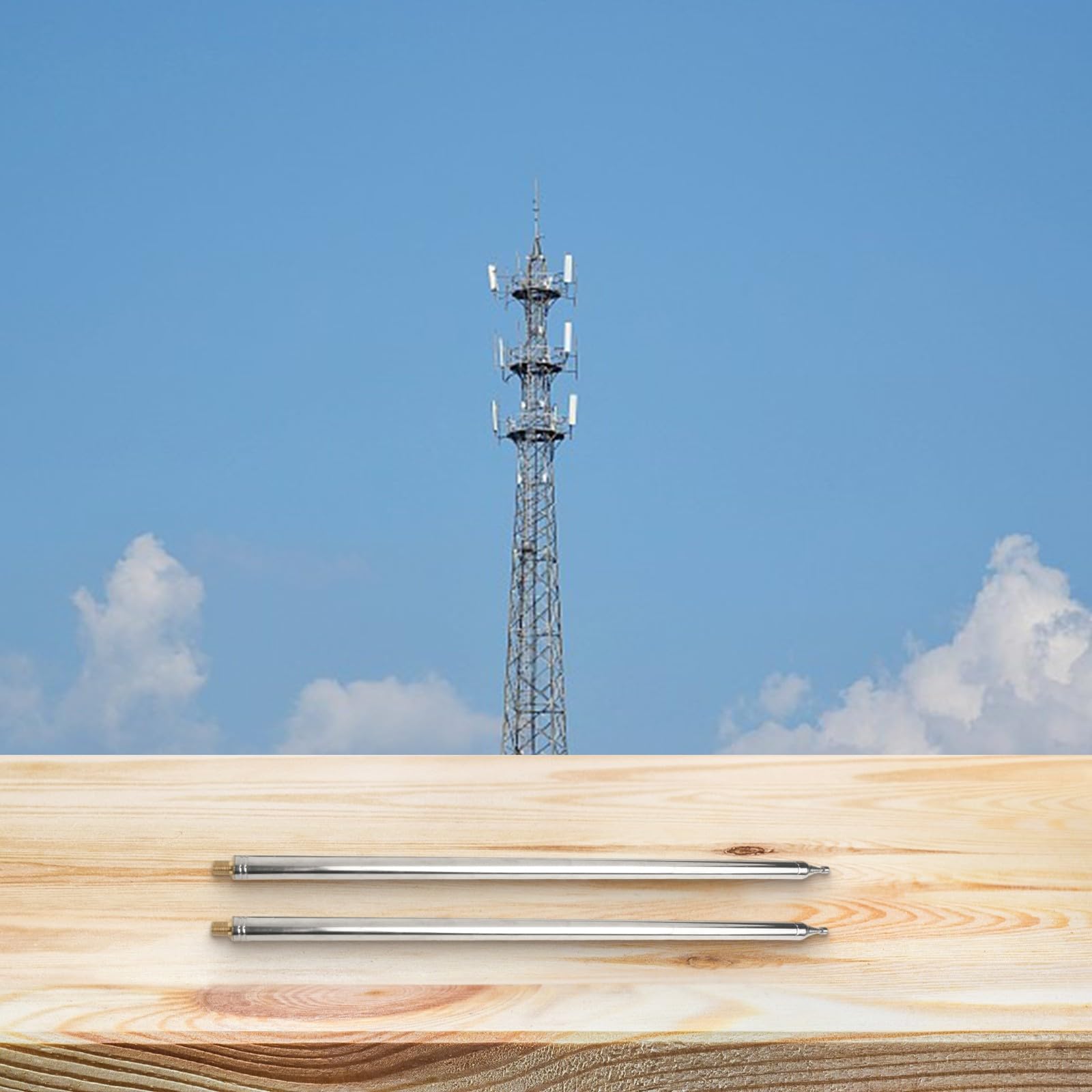 Antennen-Zugstangen, 2 Stück, 5,6 m, 201 Edelstahl, DIY-Teleskop-Antennen-Ersatz, Peitschenantennen-Set für positive V und Konfigurationen