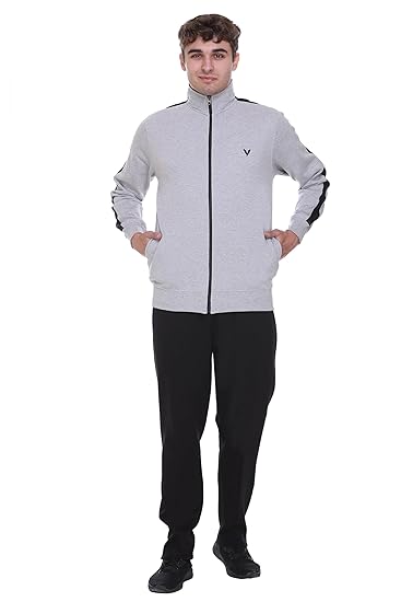 Men Winter Zipper Sports Gym Track Suit Set