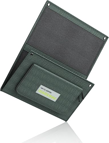 Miniatura 11 de Panel solar plegable de 110 W, kit de panel solar portátil IP65 con 2 salidas USB, cargador solar de 18 V para estación de energía portátil