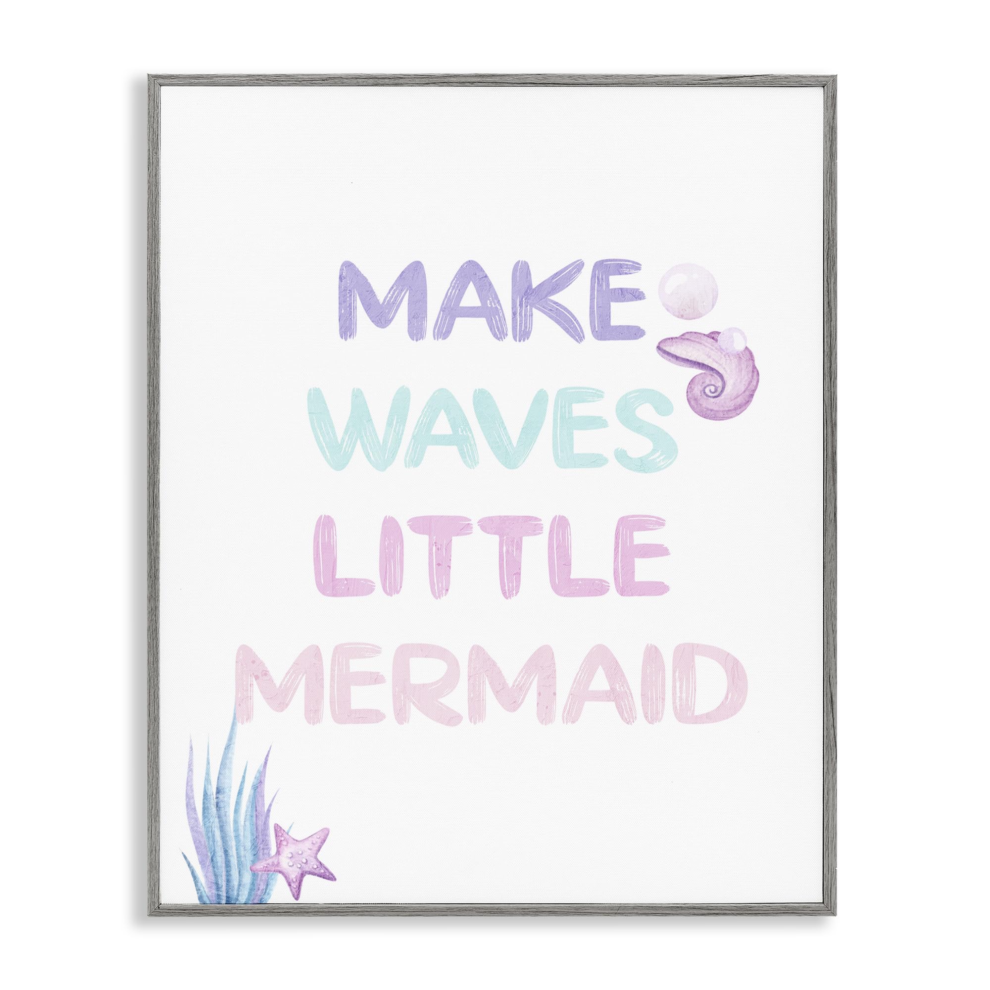 Cadeau de naissance idéal Tableau Make Waves Little Mermaid Stupell Industries