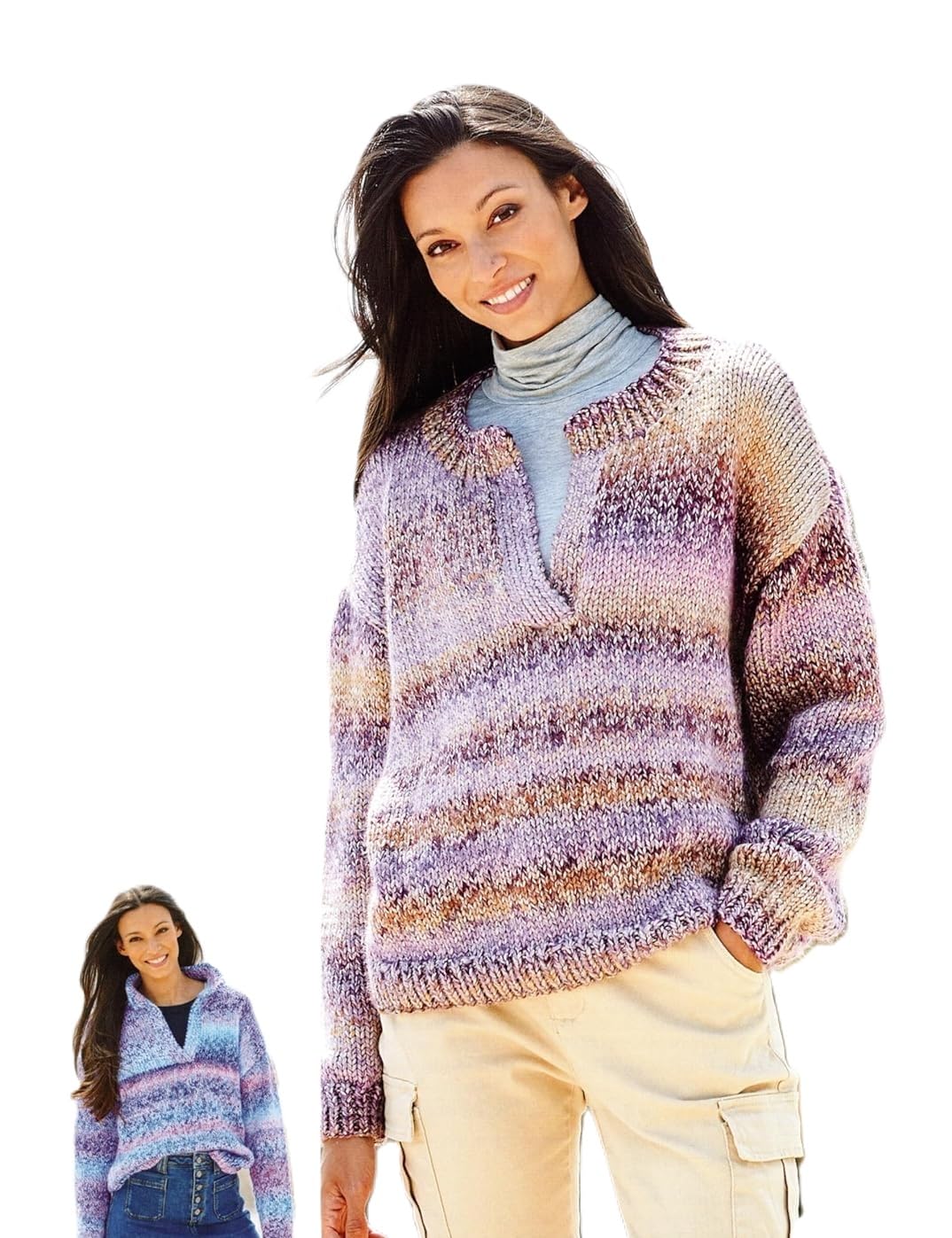 Stylecraft Women's Multicolor Vibe Chunky Knitting Pattern - 10024 Sweaters