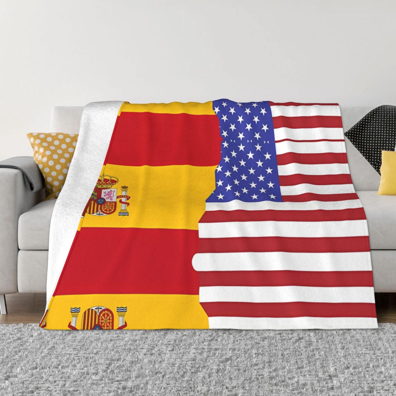 Couverture flanelle Espagne USA le cadeau idéal en micro polaire pour vos proches