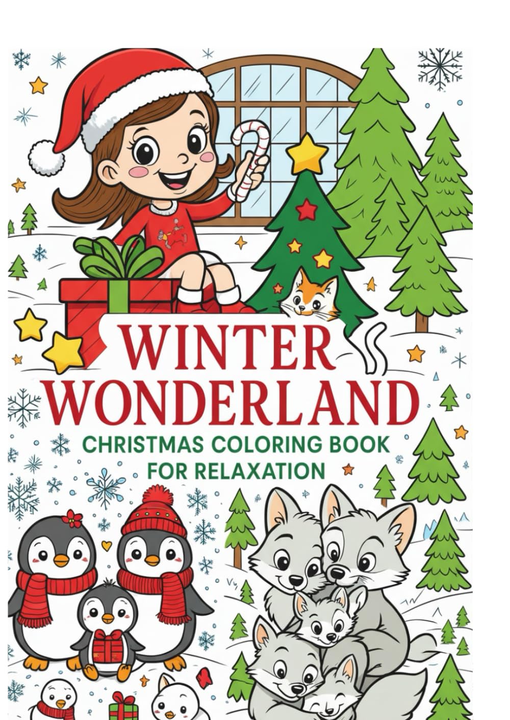 Winter Wonderland: Christmas Coloring Book for Relaxation: Beautiful Christmas Scenes and Holiday Mandalas for Relaxation