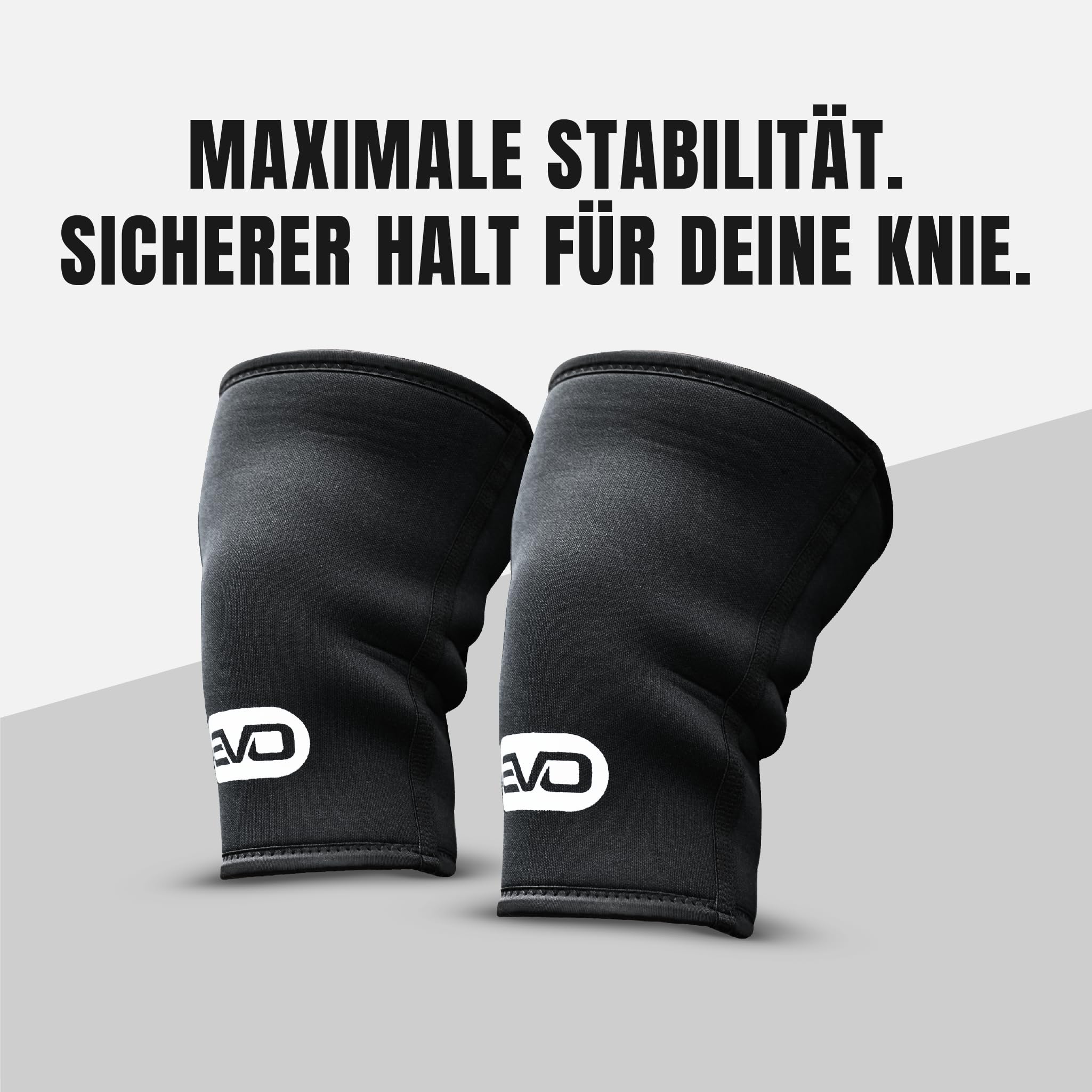 EVO SPORTS FUEL Ginocchiera per uomo/donna | 7 mm Neoprene Knee Sleeves per sport, allenamento della forza, CrossFit, sollevamento pesi e fitness | Fascia di compressione per supporto e protezione (1