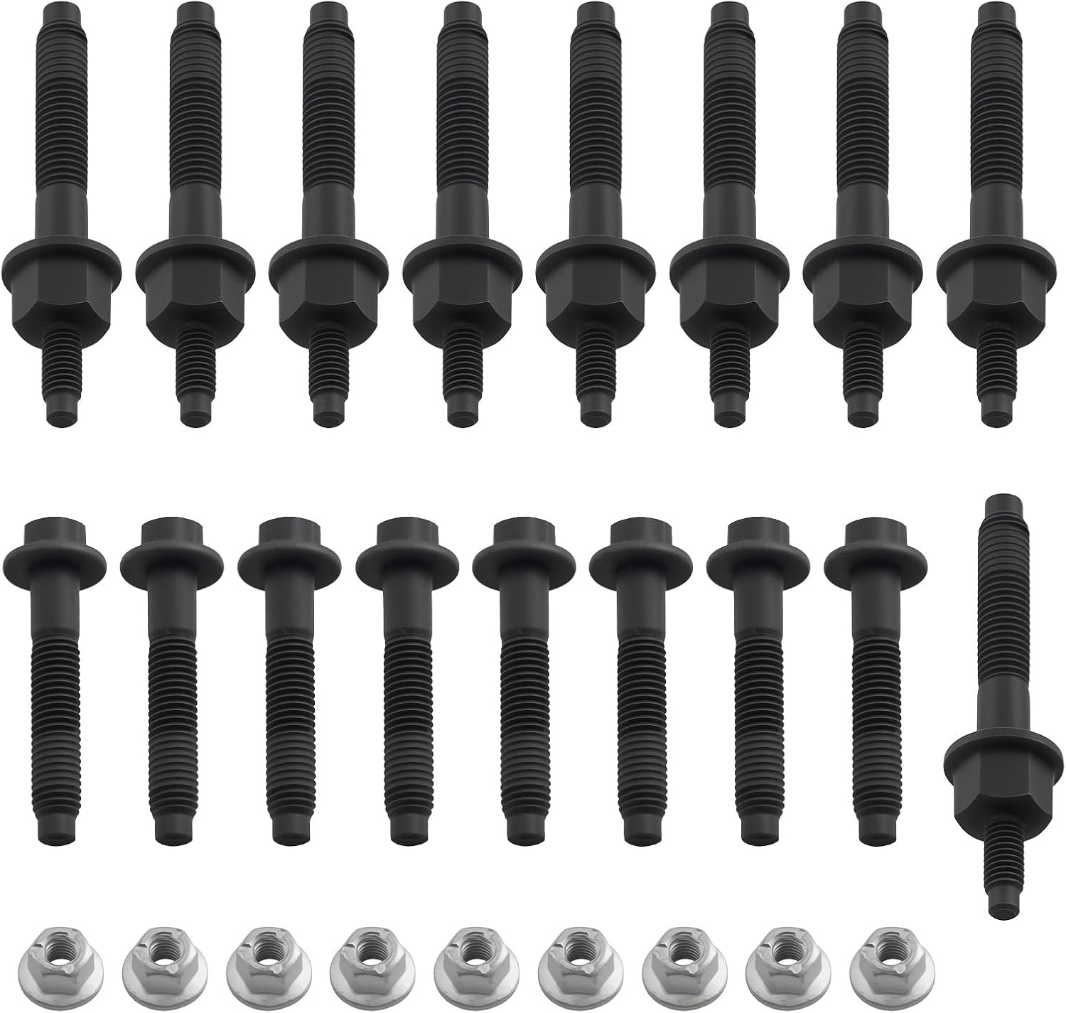 maXpeedingrods Exhaust Manifold Bolt & Stud Hardware Kit for Dodge Ram 1500 Charger Durango Challenger Jeep Grand Cherokee Chrysler 300 Magnum Ram 2500 3500 Commander 2003-08 5.7L 6505316AA 6507746AA