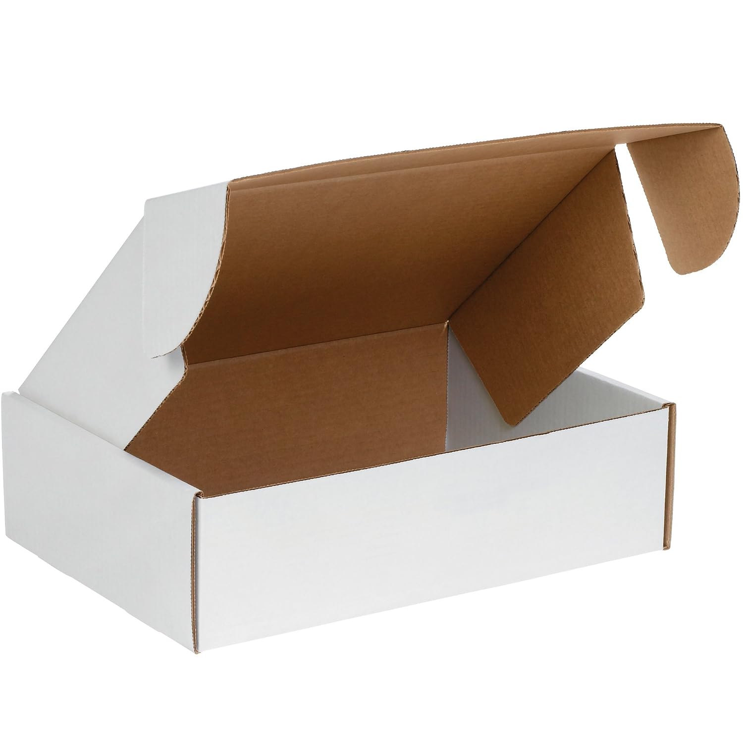 Aviditi White Deluxe Literature Mailing Boxes, 15 1/8 x 11 1/8 x 4 Inches, Pack of 50, Crush-Proof, for Shipping, Mailing and Storing