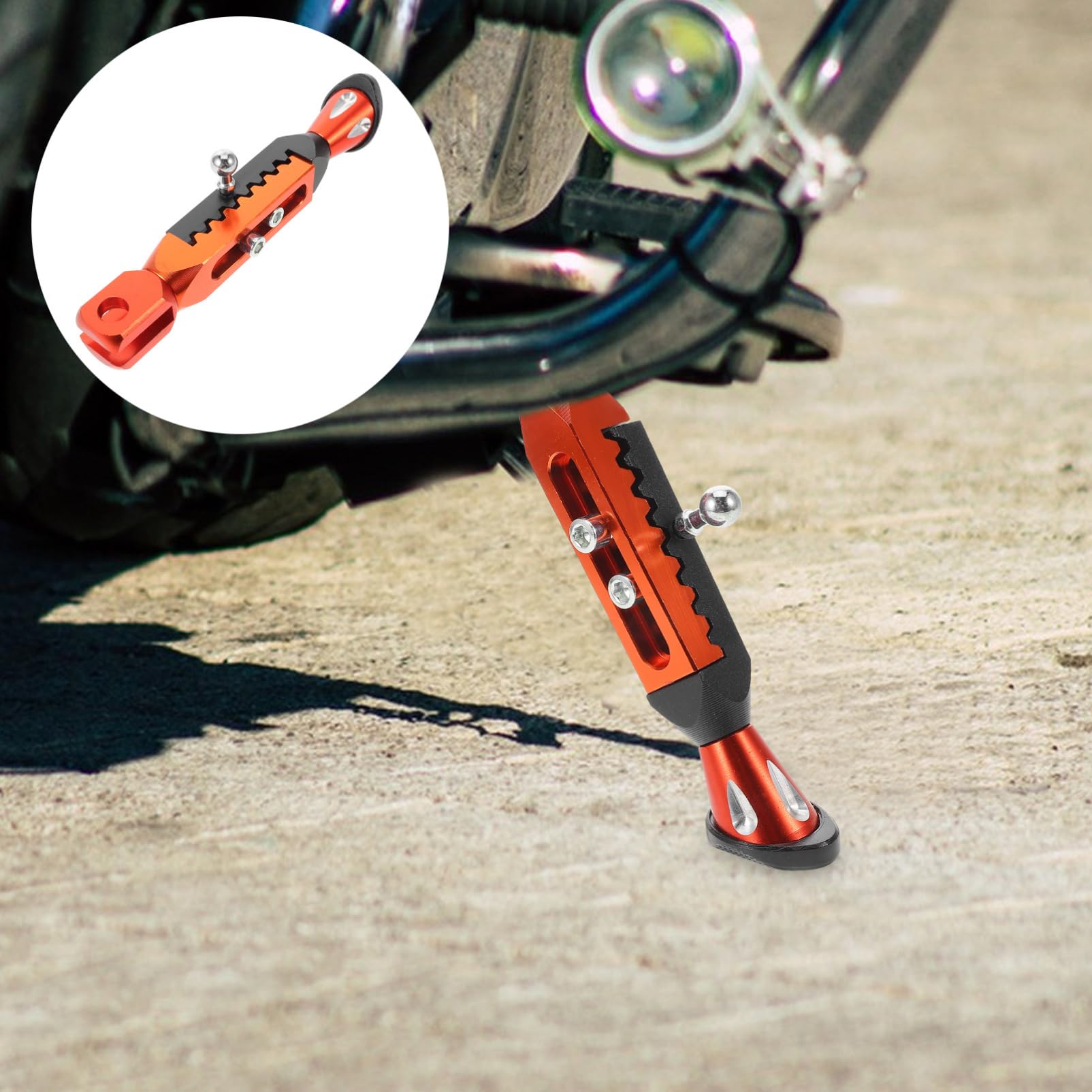 Béquille de Moto en Alliage D’Aluminium Réglable 20, 5-24, 5 Cm