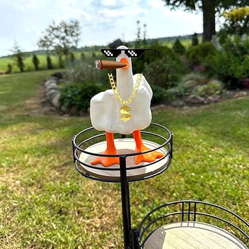 Miniatura 8 de Figura de pato de dedo medio, divertida estatua de dedo medio, decoración del hogar, oficina, escritorio, adornos de pato, regalos novedosos extraños