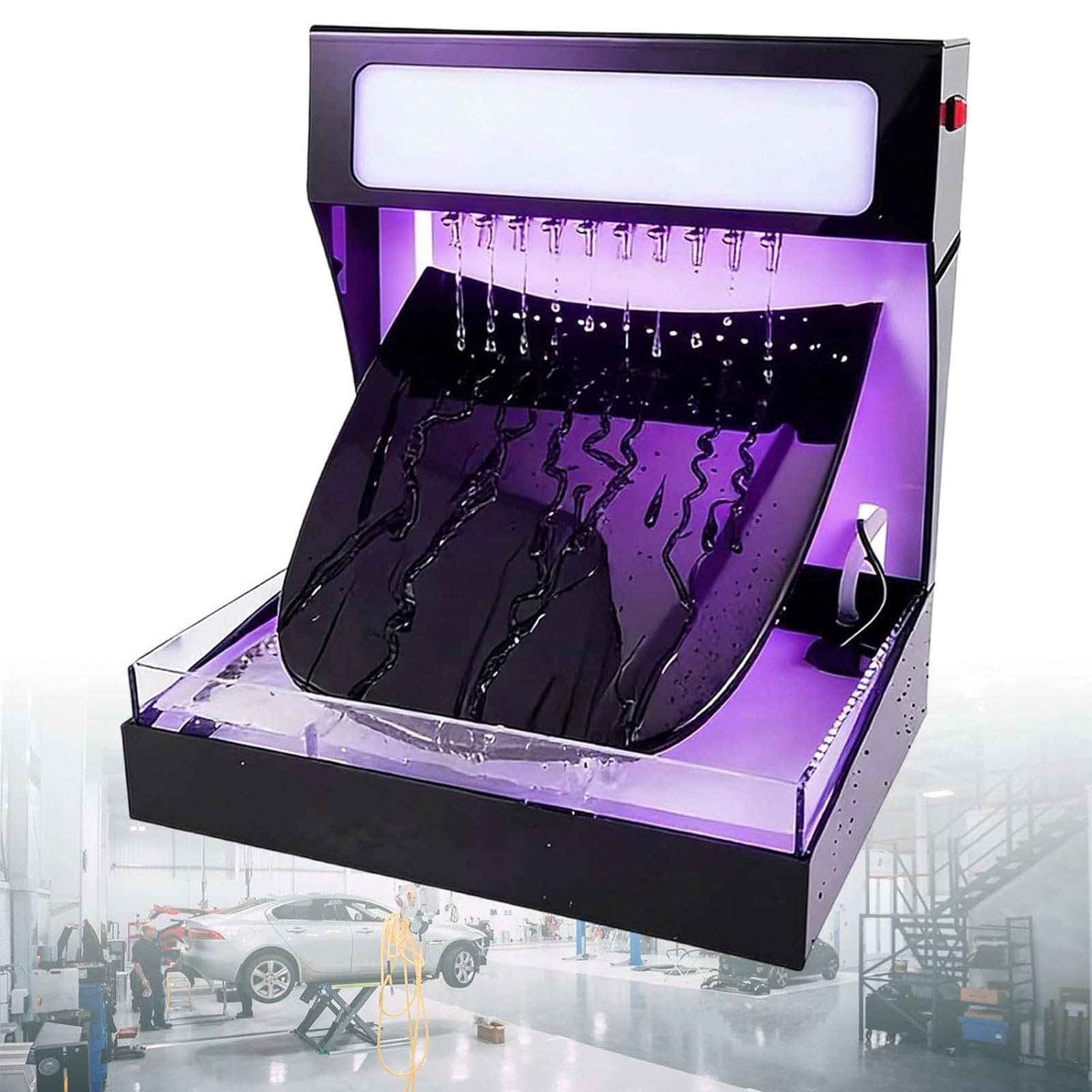 NYANS Hydrophobic Testing Machine, Film Water Repellent Performance Display, Hydrophobic Coating Tester with LED Light, for Car Paint Protection Films Metal-Blue