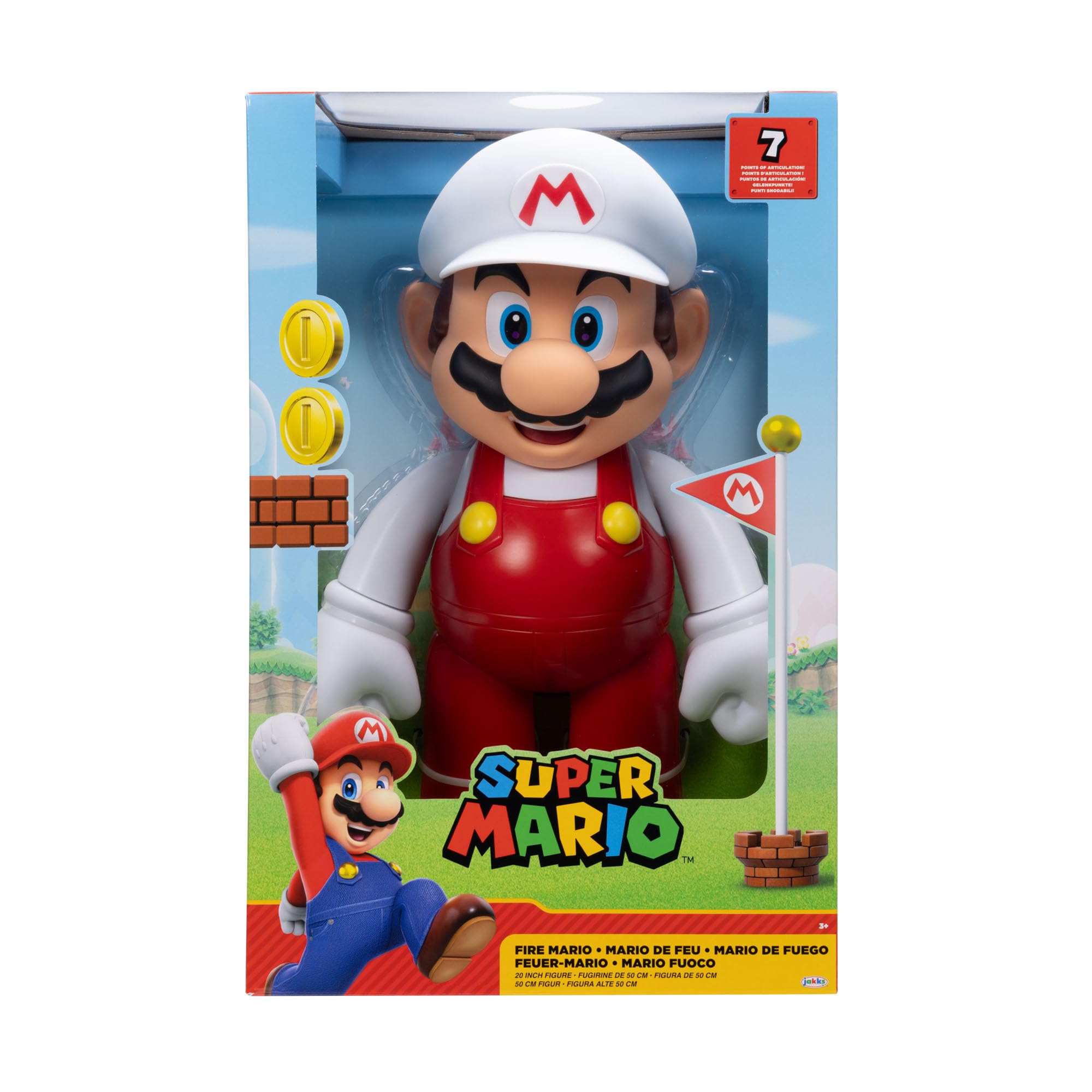 NINTENDO – Super Mario duża figura – FIRE MARIO 50 cm, 83393