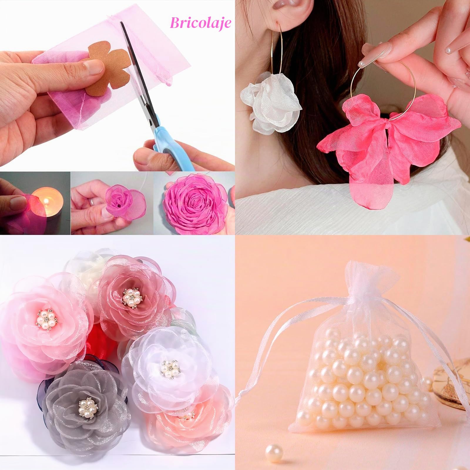 Carehabi - 100 bolsas de regalo de organza, joyas y lavanda, multicolor, 10 x 15 cm, preferencias de boda, fiesta de festival