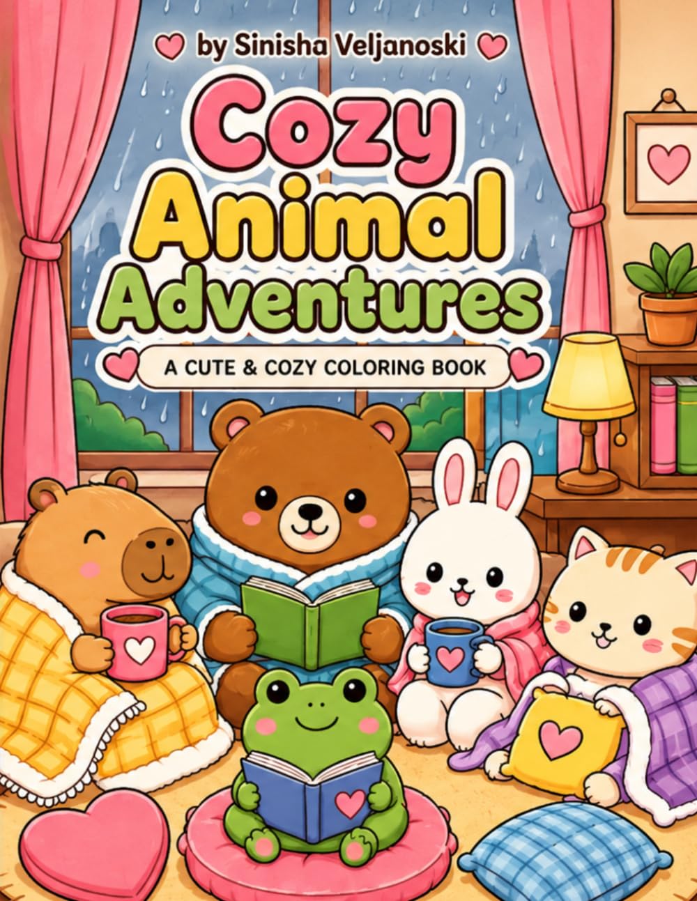 Cozy Animal Adventures: A sweet coloring book full of cozy animal moments for toddlers (Happy Little Creators)