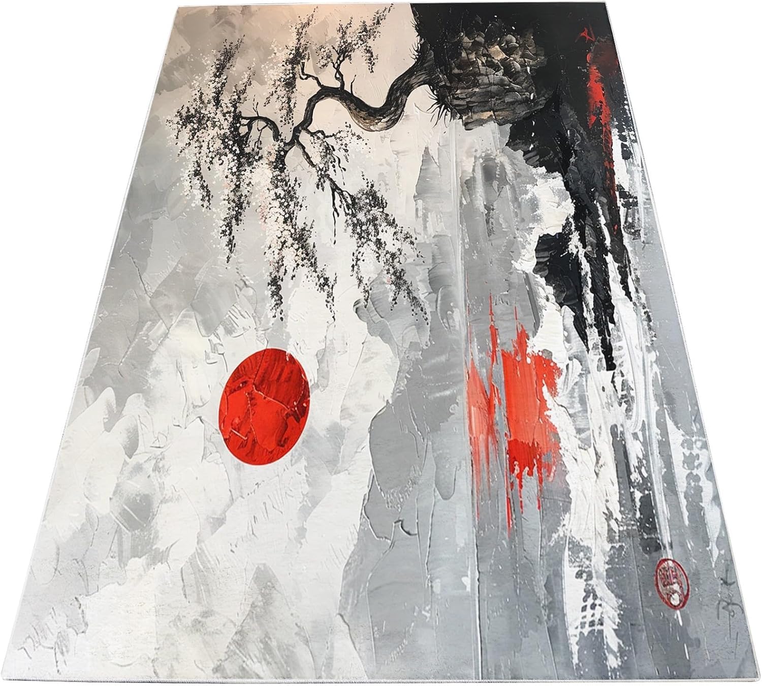 Tapis De Zone, Tapis 3D Paysage De Lune De Mer Imprimé Décor À La Maison Antidérapant Doux, Tapis pour Chambre d'enfant - Polyester Doux Au Toucher Facile À Nettoyer 90 X 150 Cm -42344526976
