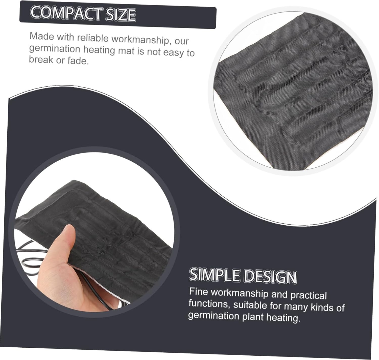 UPKOCH 5pcs Temperature Plant Heating Mat Germination Heating Pad for Indoor Gardening Soft Cloth Material for Even Heat Distribution for