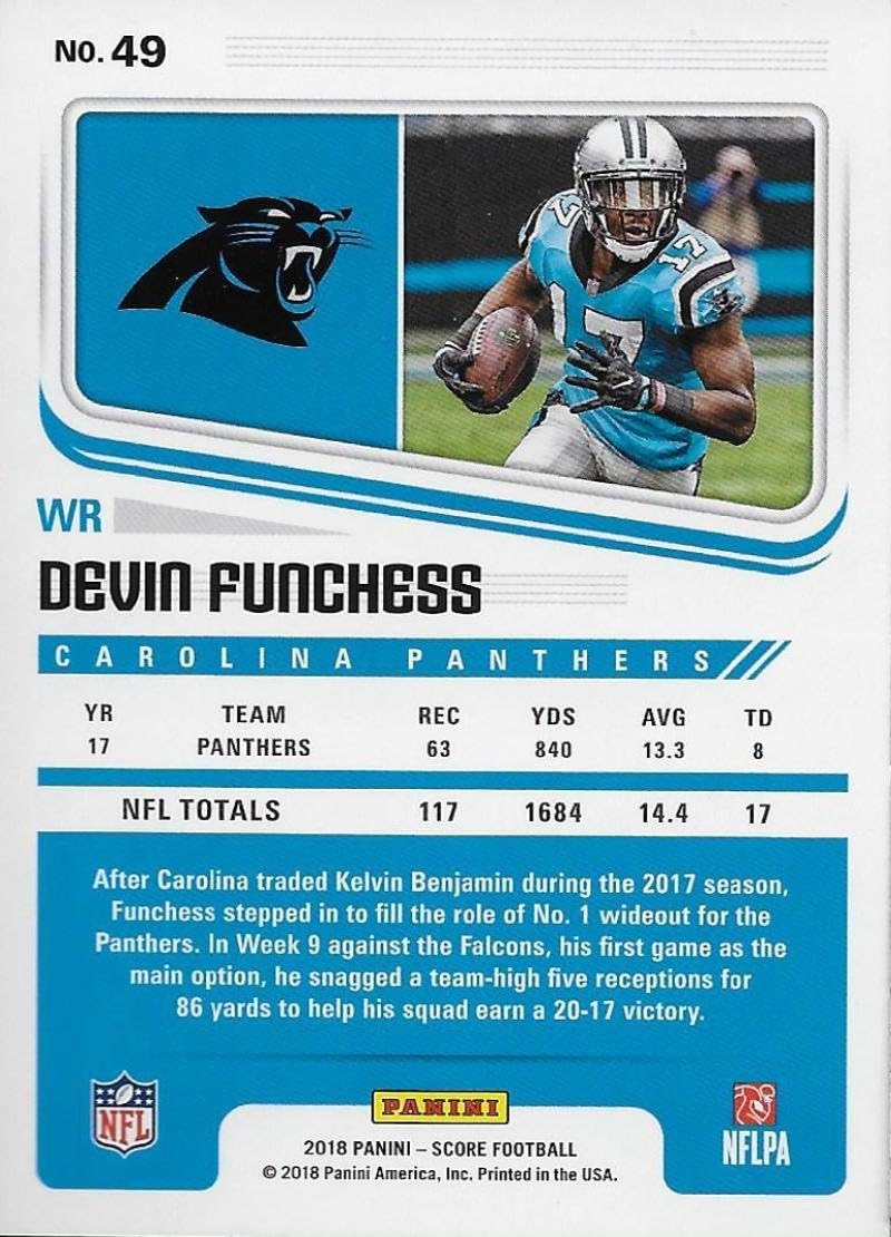2018 Score #49 Devin Funchess Carolina Panthers Football NM-MT