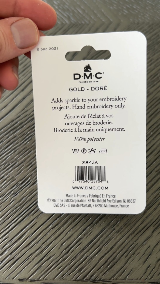 Amazon.com: DMC Embroidery Thread - Metallic Gold Thread for