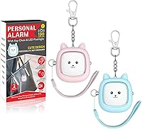 Vista 13 de Alarma de seguridad personal para mujeres, alarma personal recargable para mujeres, niños y ancianos, sirena fuerte de 130 dB, luz estroboscópica