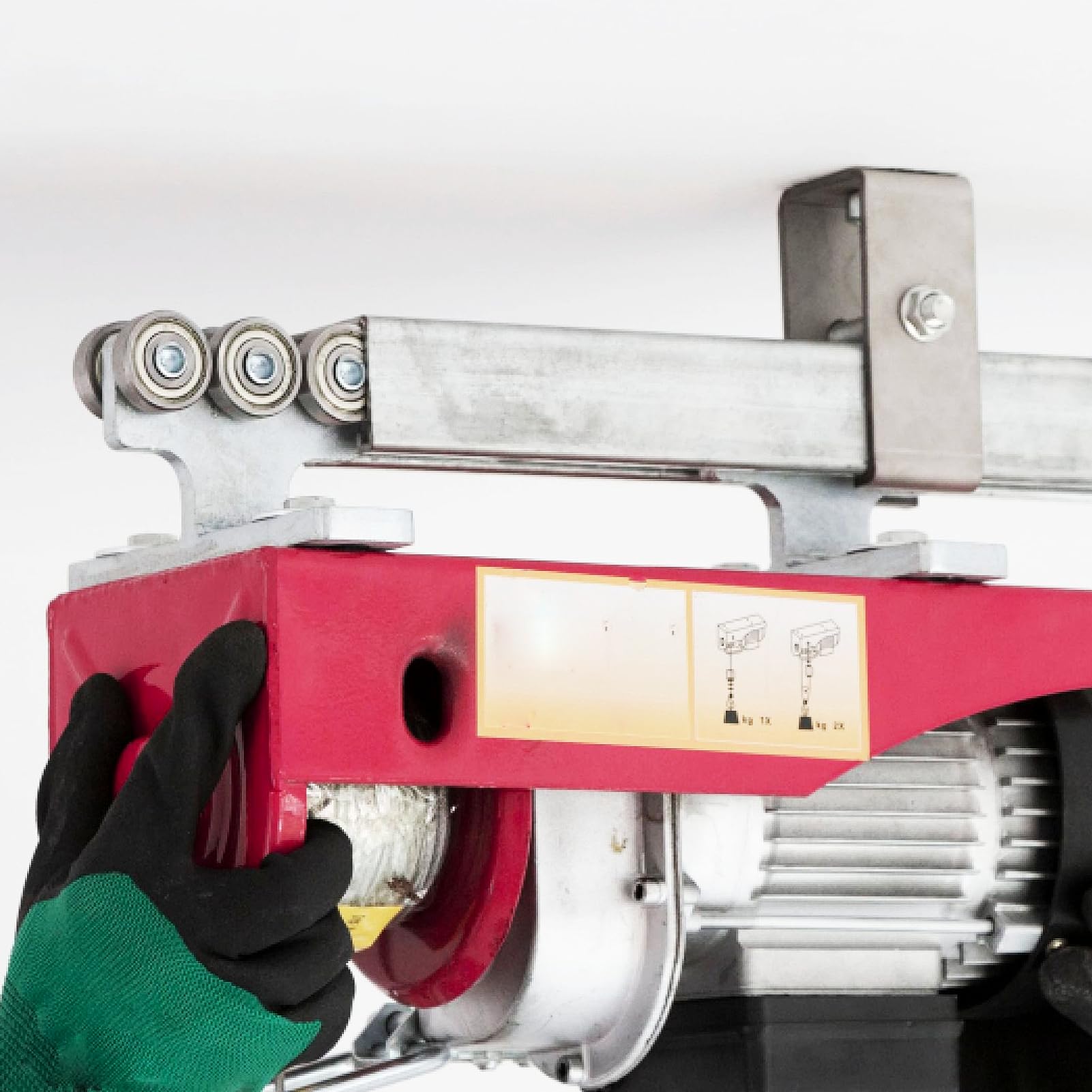 Lot de 2 ensembles de chariots à 6 roues pour matériel électrique PA200 PA1000, convient pour les canaux non endommagés de 1-5/8" ou plus haut, capacité de charge jusqu'à 255 kg