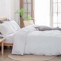 Vista 3 de BESTOUCH - Juego de funda de edredón de 100% algodón lavado, tacto supersuave, cómoda, elegante, ligera, juego de ropa de cama de 3 piezas