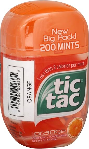 Tic Tac Orange Bottle Pack, 3.4 Ounce