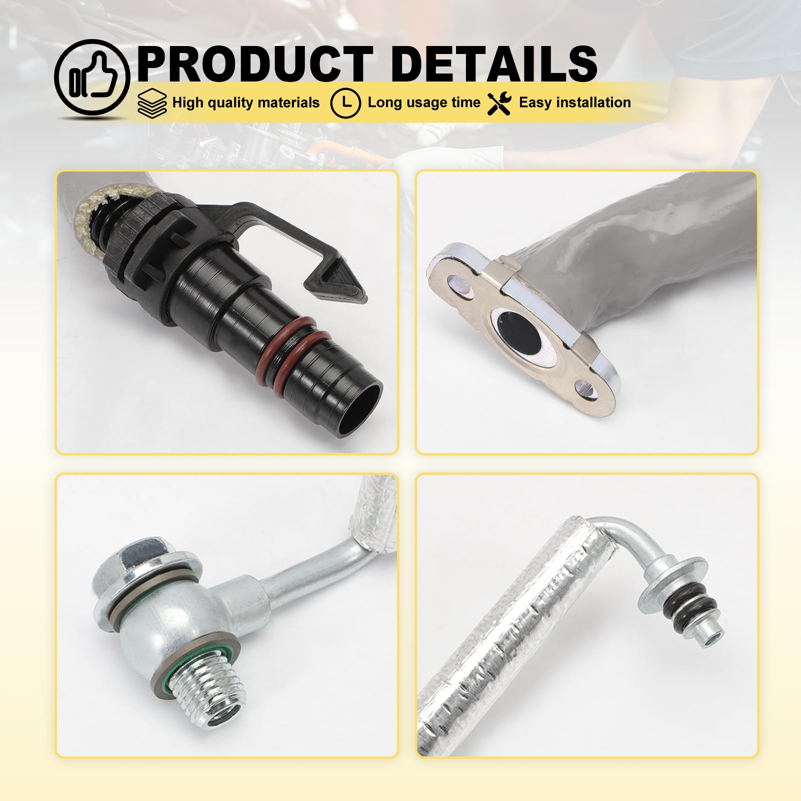 Las Líneas De Aceite De Turbocompresor 25198546 Y 25200947 Son Adecuadas Para Mokka, Corsa, Cascada, Astra Y Adam Como Líneas De Retorno Del Turbocompresor (juego De 4 Piezas)