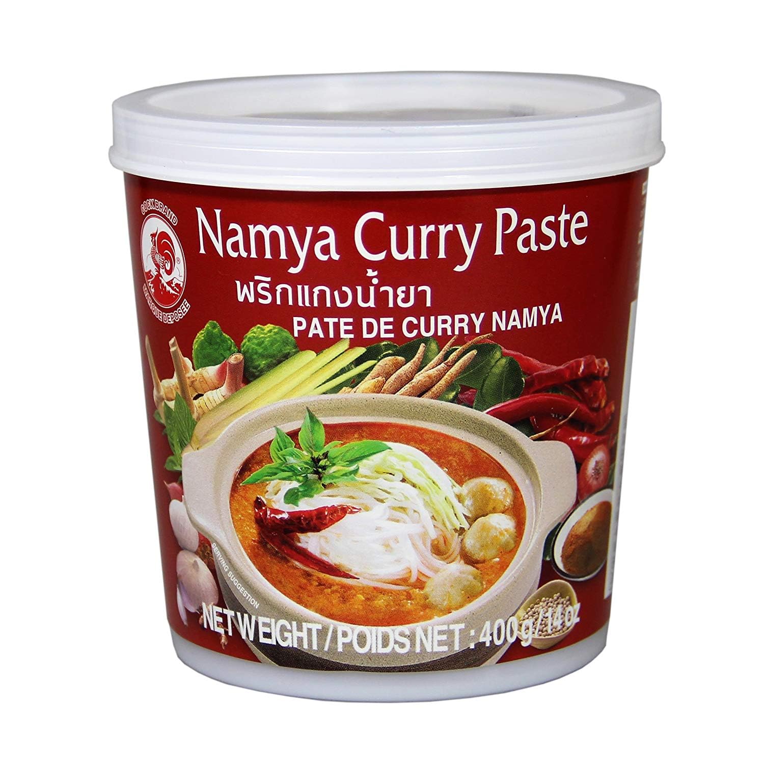 Cock Brand - set da degustazione Currypasten 6er Pack (6 x 400g) - 6 varietà, 1 lattina ciascuno