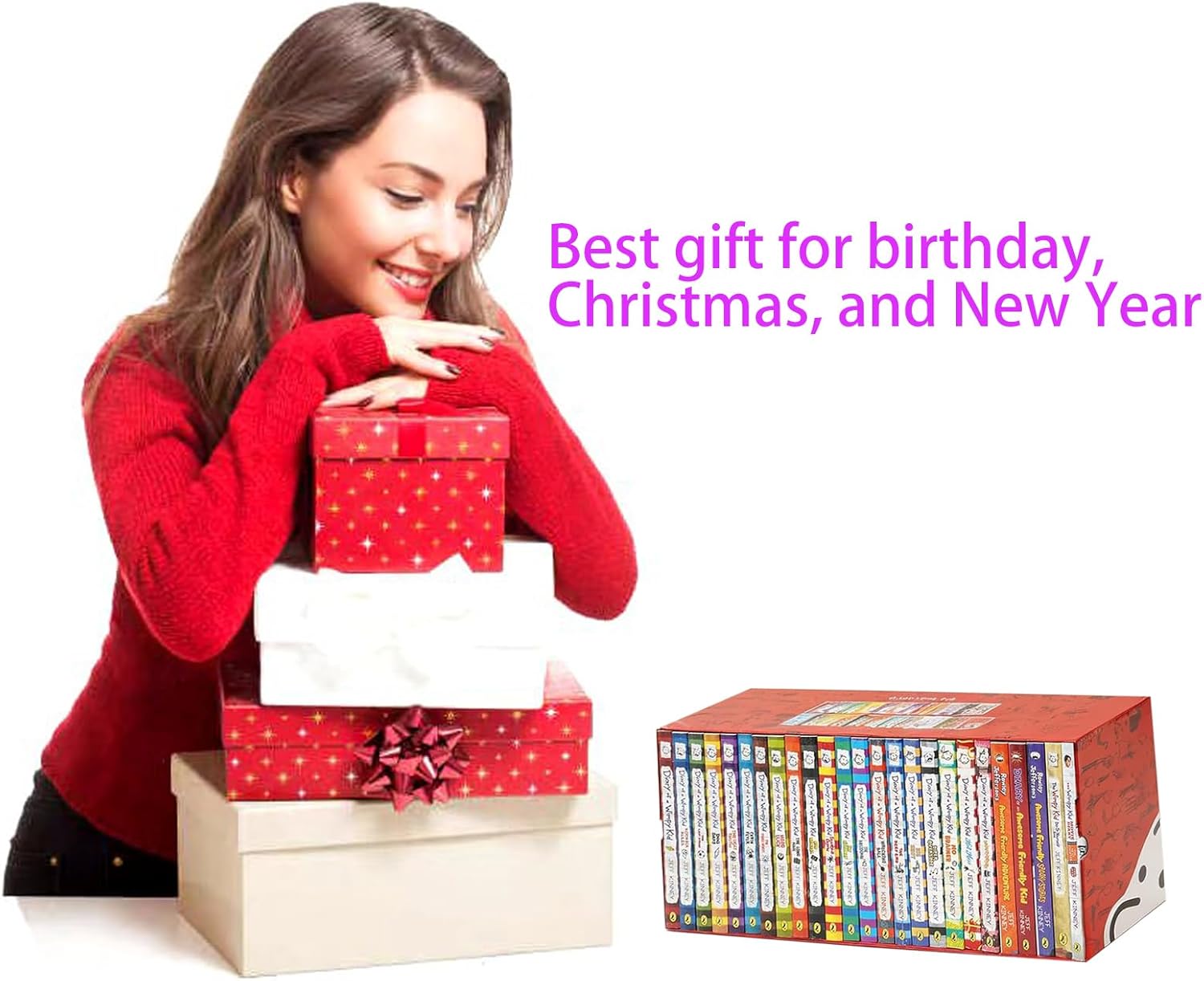 A Library of Wimpy Kid Diary Series 1-24 Collection Paperback Boxed Set Wimpy Kid Diary 24 Wimpy Kid Diaries with Box Gift