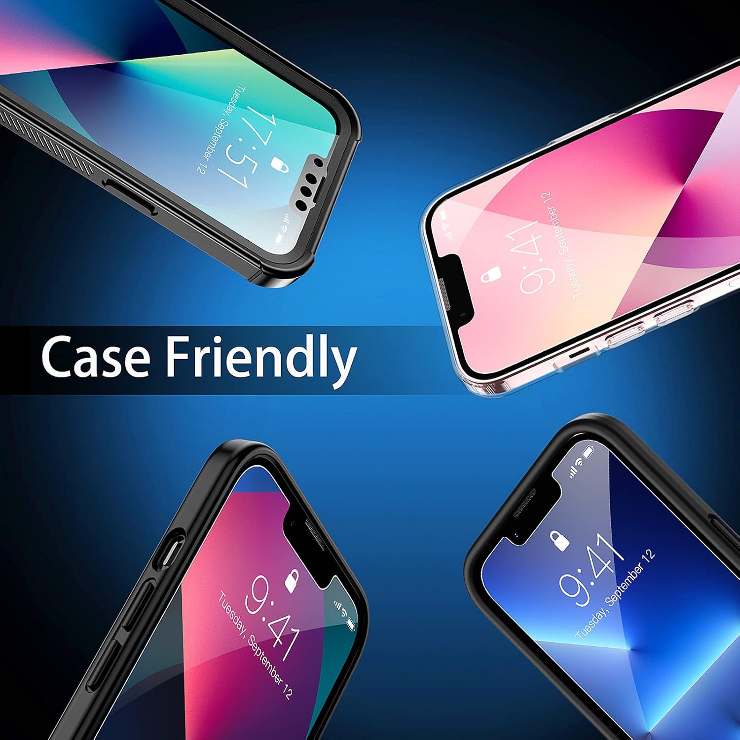 xiwxi for iPhone 13 Pro/iPhone 13 Screen Protector [6.1 inch],[Ultra Strong Tempered Glass] [9H Anti-Scratch Durable] [HD Film]-[2 Pack] Transparent