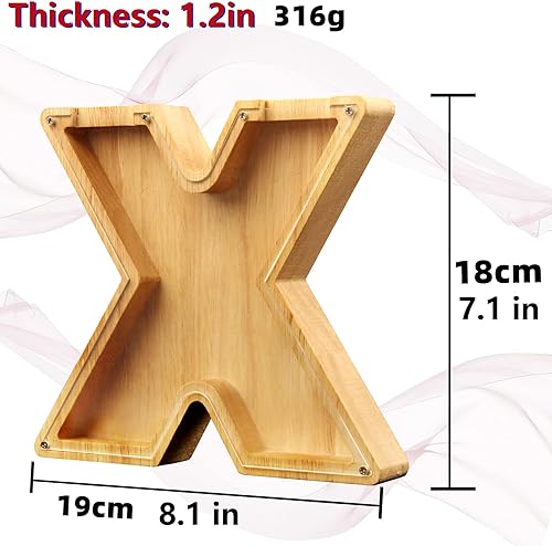 Miniatura 61 de TAONE Hucha personalizada para niños con grabado láser, alcancía de madera personalizada