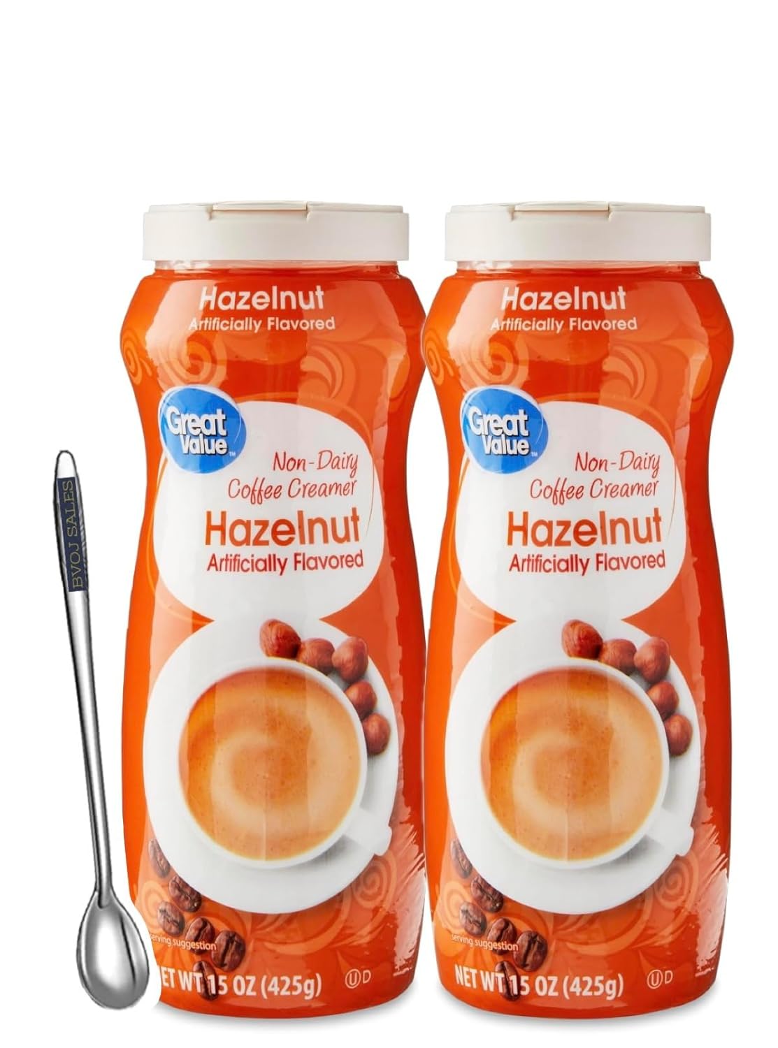 Great Value Hazelnut Powder Coffee Creamer 15 oz Canister 2